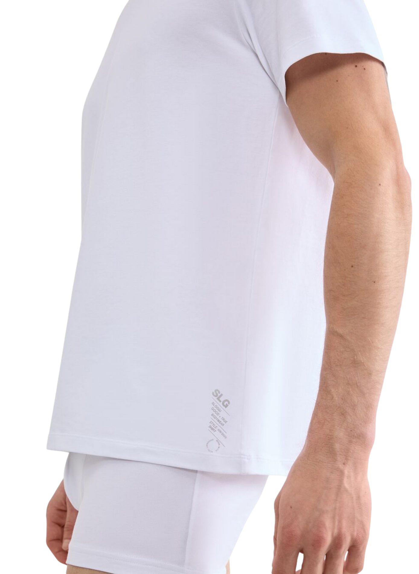 Rundhalsausschnitt T-Shirt aus Baumwollmischung SLOGGI Weiss