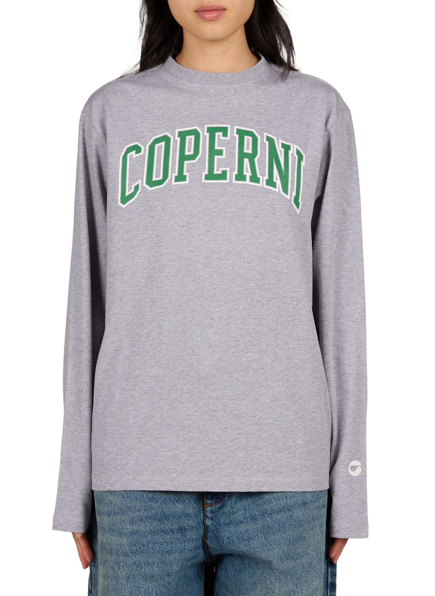 Long-sleeve cotton logo T-shirt COPERNI Grey