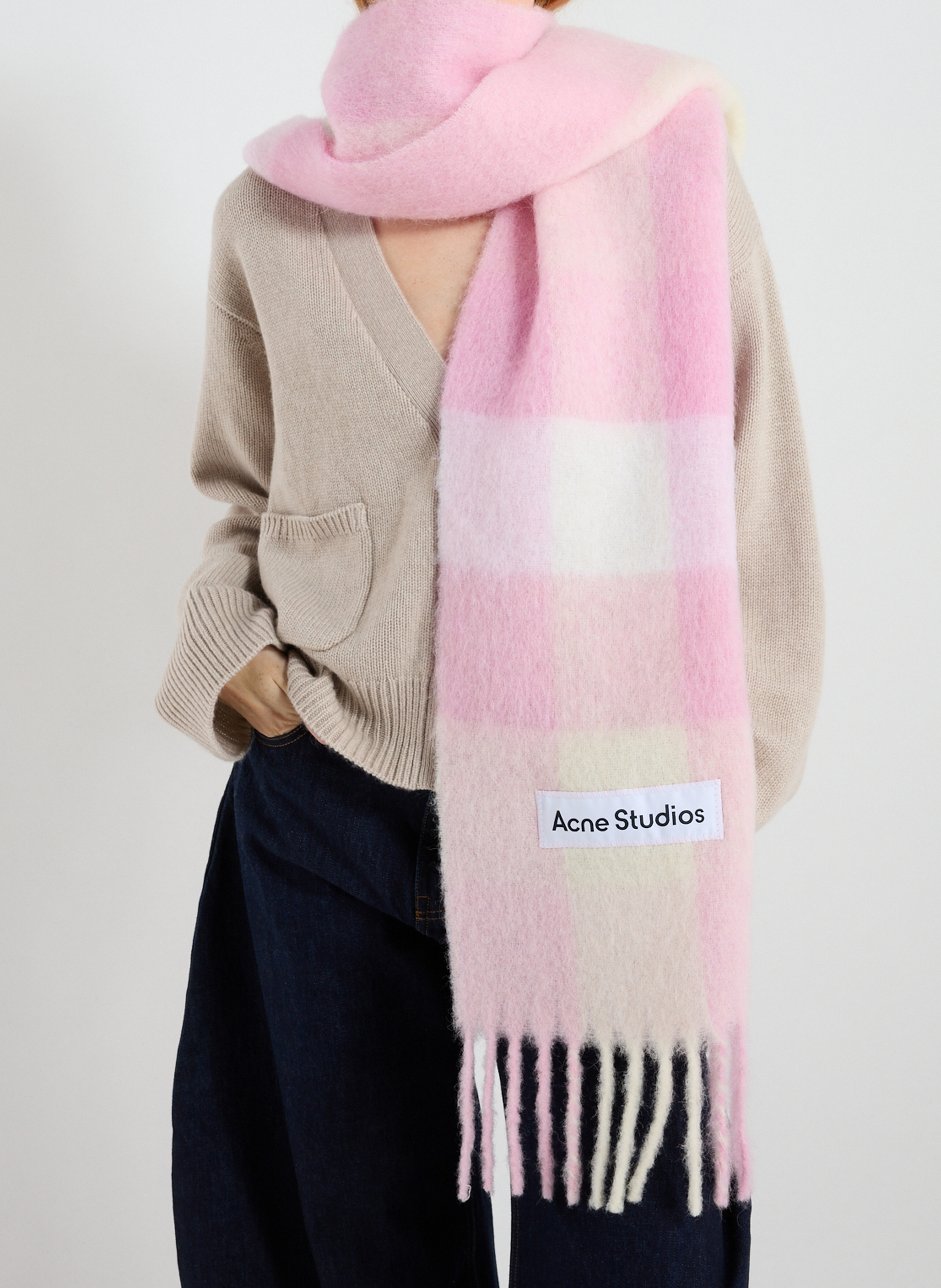 Check Scarf ACNE STUDIOS Pink