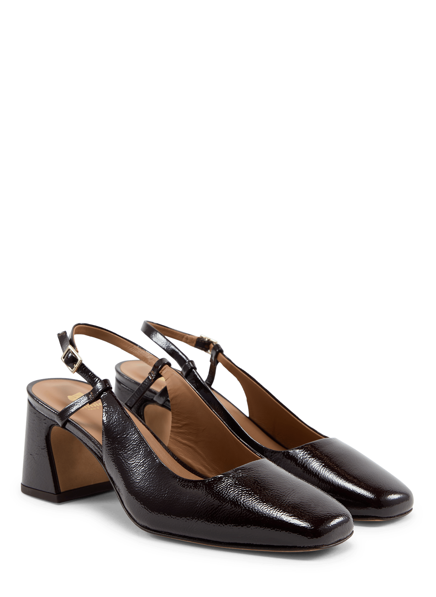 Sling-backs Maddie vernis en cuir BOBBIES Braun