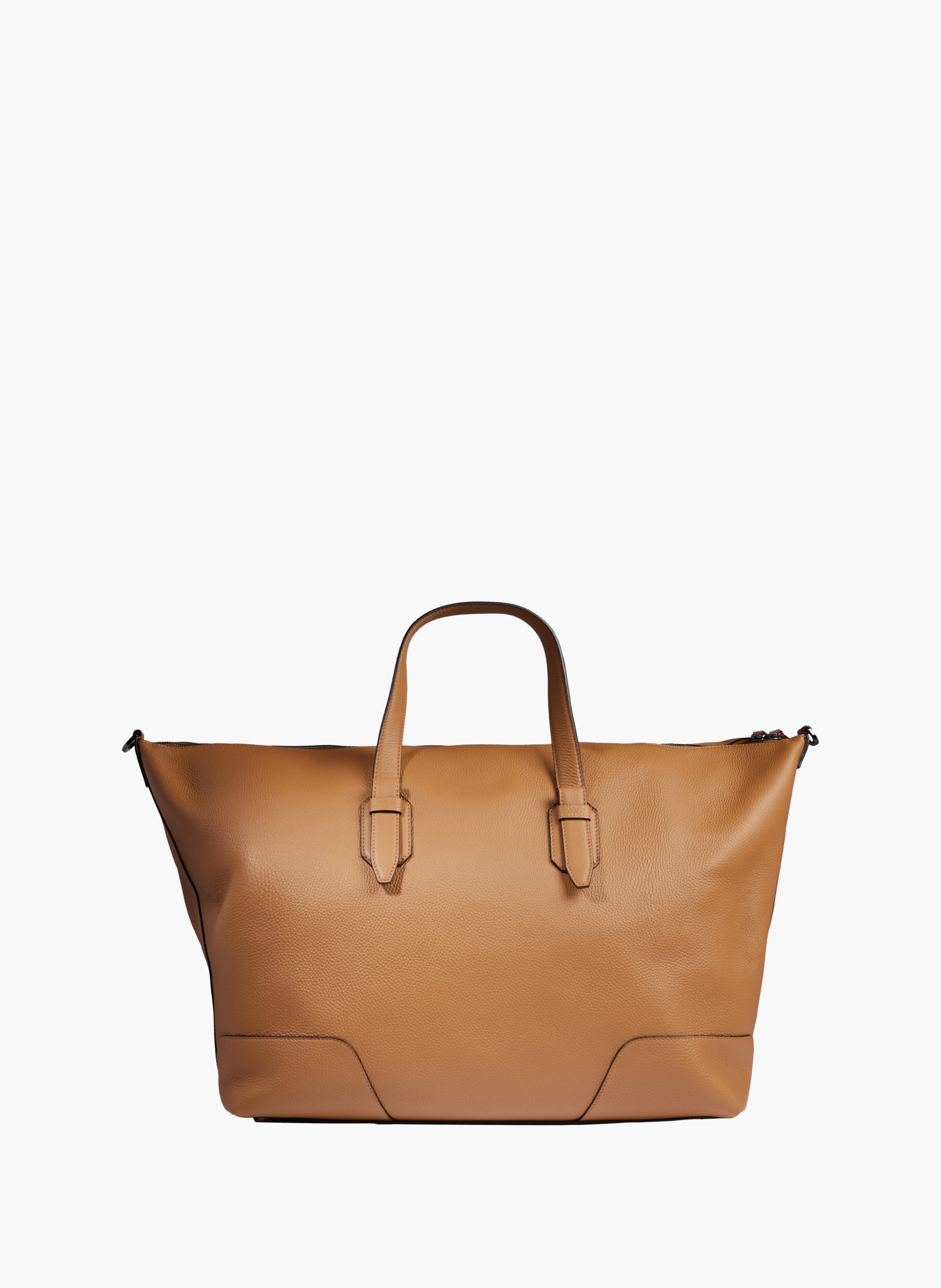 Sac weekend zippé charlie de lancel en cuir LANCEL Marron