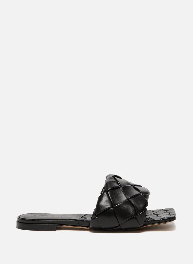 Braided leather flat sandals with squared toe BOTTEGA VENETA