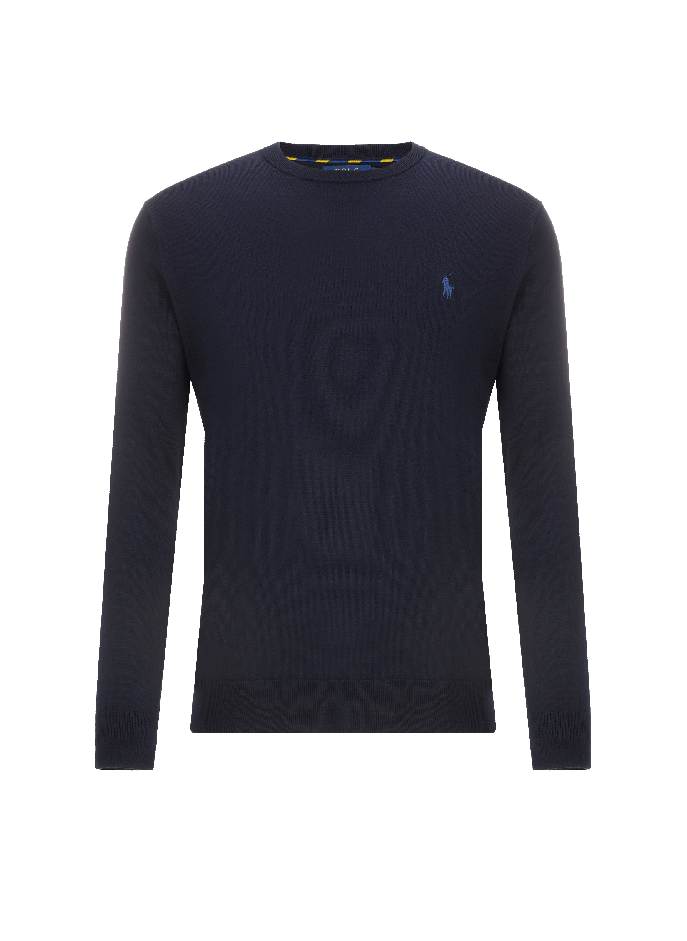 POLO RALPH LAUREN Pull col rond en coton Bleu