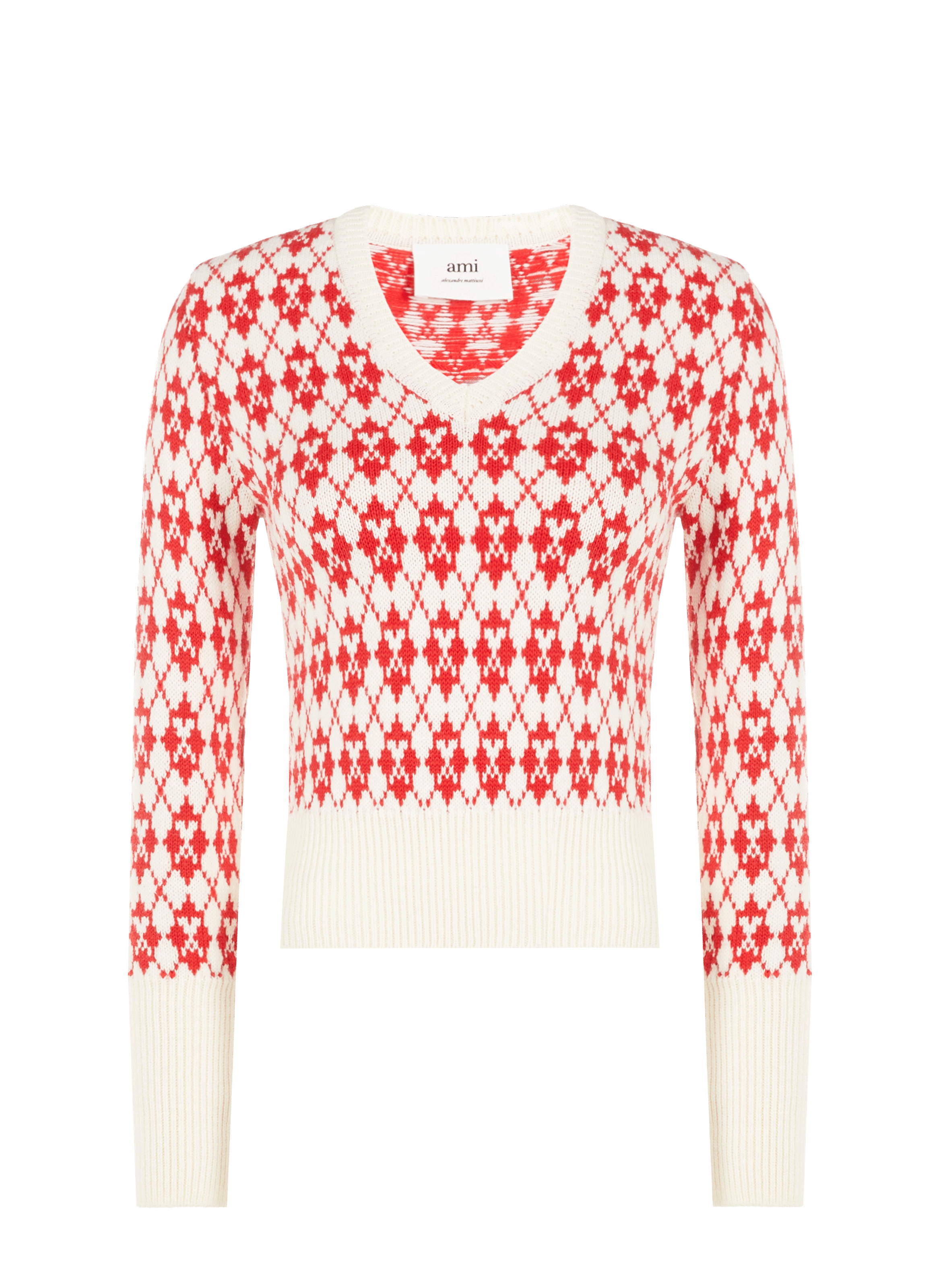 Pull court à carreaux