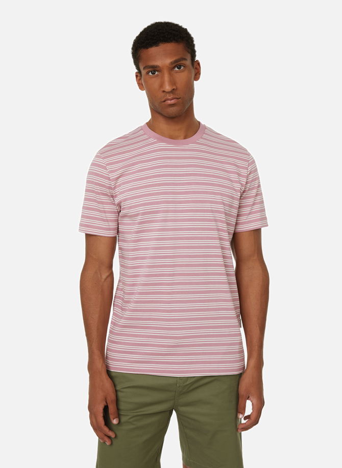 Striped cotton T-shirt SELECTED