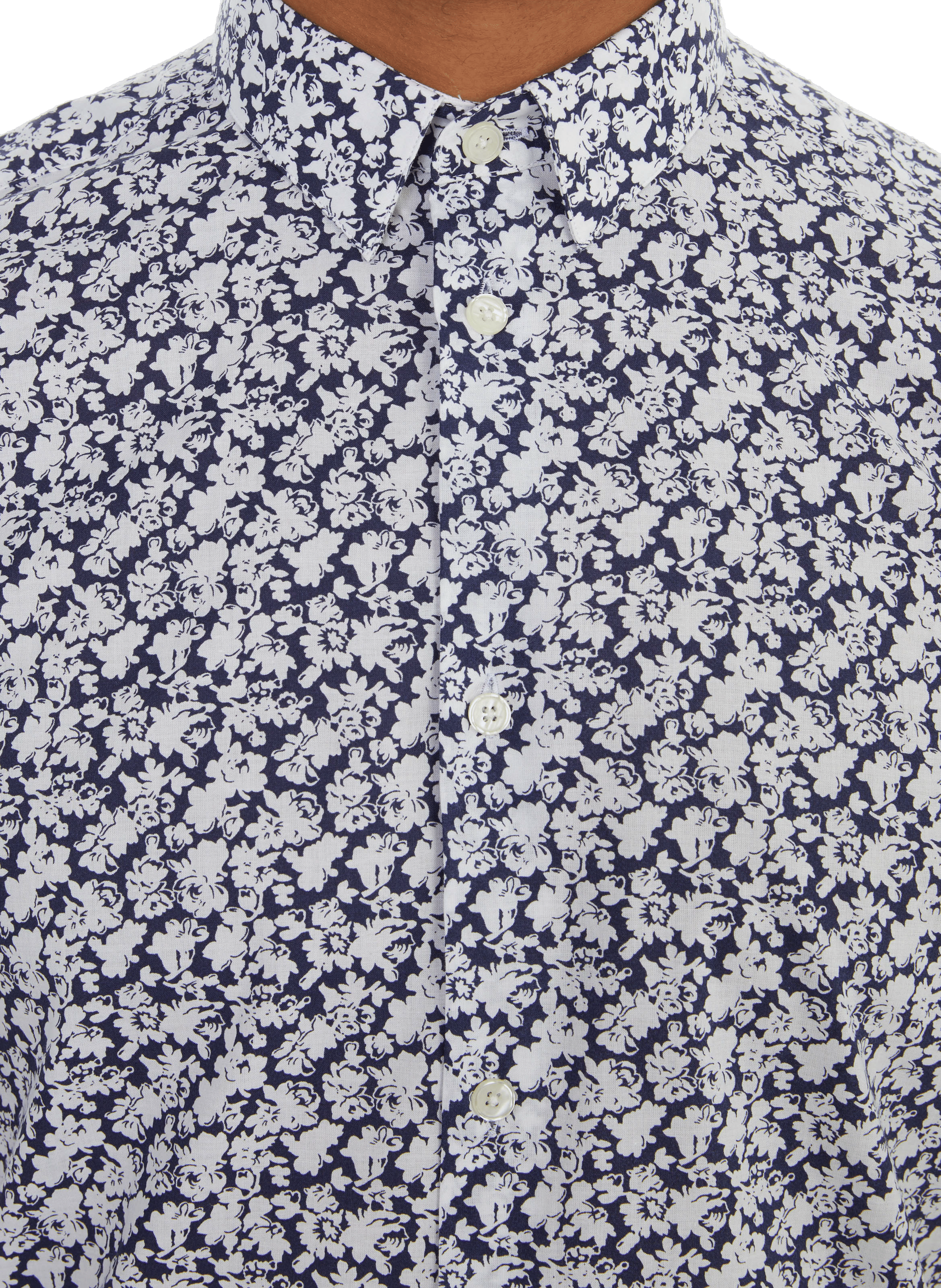 Short-sleeve printed Shirt  AU PRINTEMPS PARIS Blue