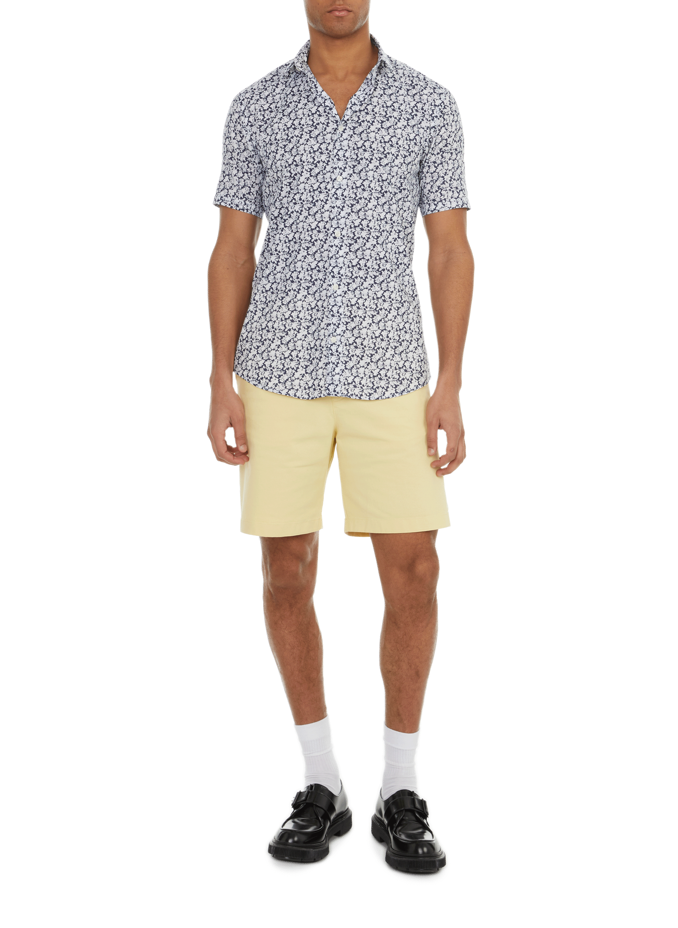 Short-sleeve printed Shirt  AU PRINTEMPS PARIS Blue