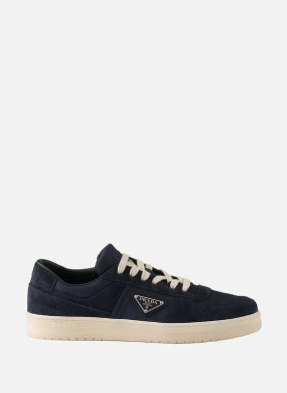 Sneakers downtown en re-nylon et veau velours Bleu by PRADA PRADA Sneakers downtown en re-nylon et veau velours Bleu