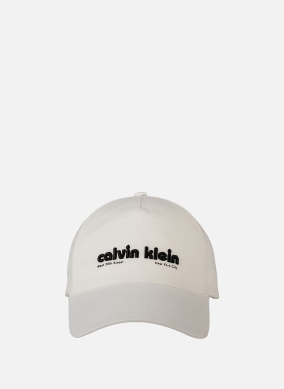 Casquette à motif logo brodé Blanc by CALVIN KLEIN CALVIN KLEIN Casquette à motif logo brodé Blanc