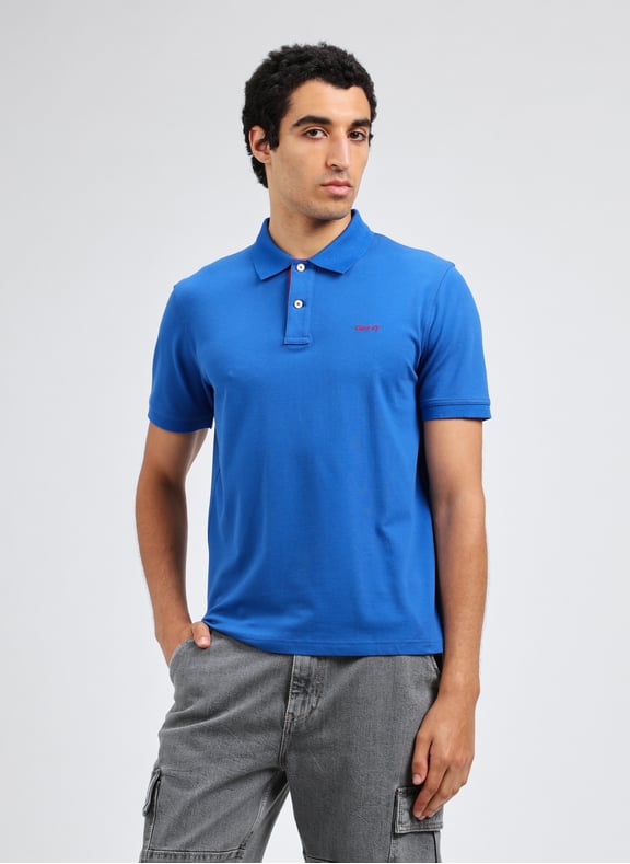 Cotton polo shirt Blue by GANT GANT Cotton polo shirt Blue