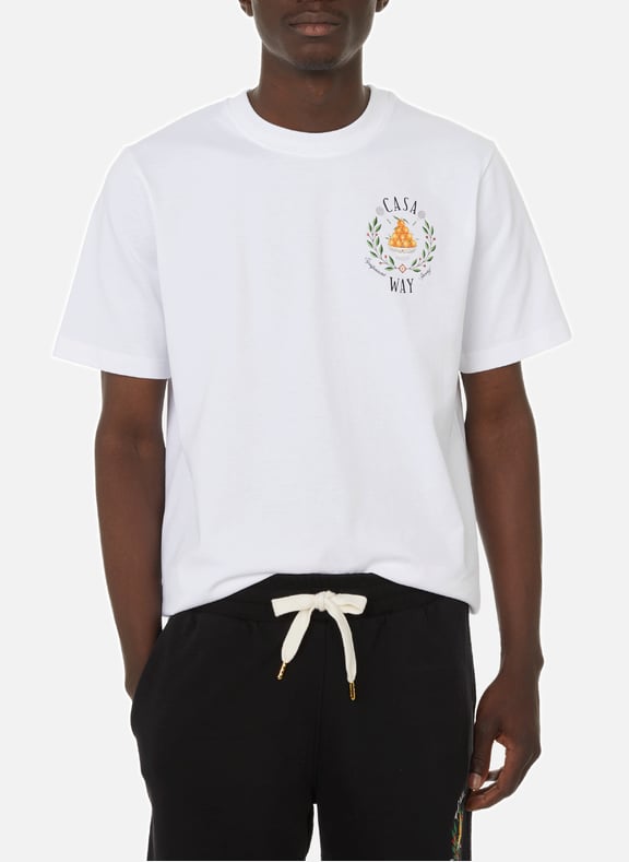Printed cotton T-shirt White by CASABLANCA PARIS CASABLANCA PARIS Printed cotton T-shirt White