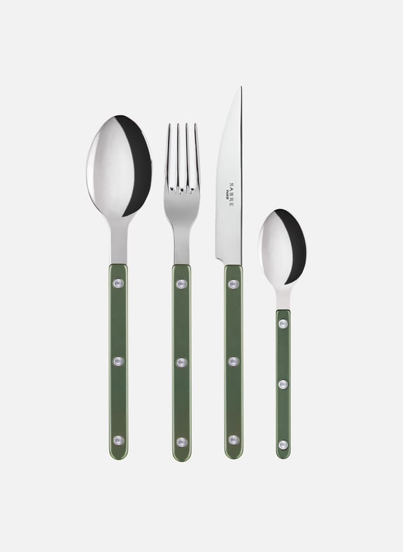 Set de 4 couverts de table, bistrot pearly Vert by SABRE PARIS SABRE PARIS Set de 4 couverts de table, bistrot pearly Vert
