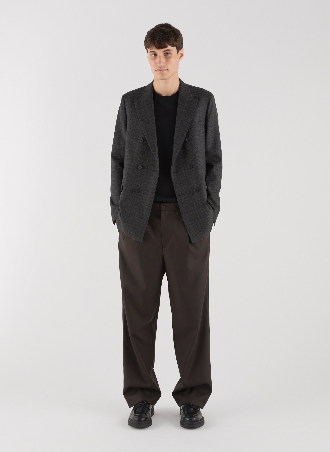 Wide-leg wool trousers SAISON 1865 Brown