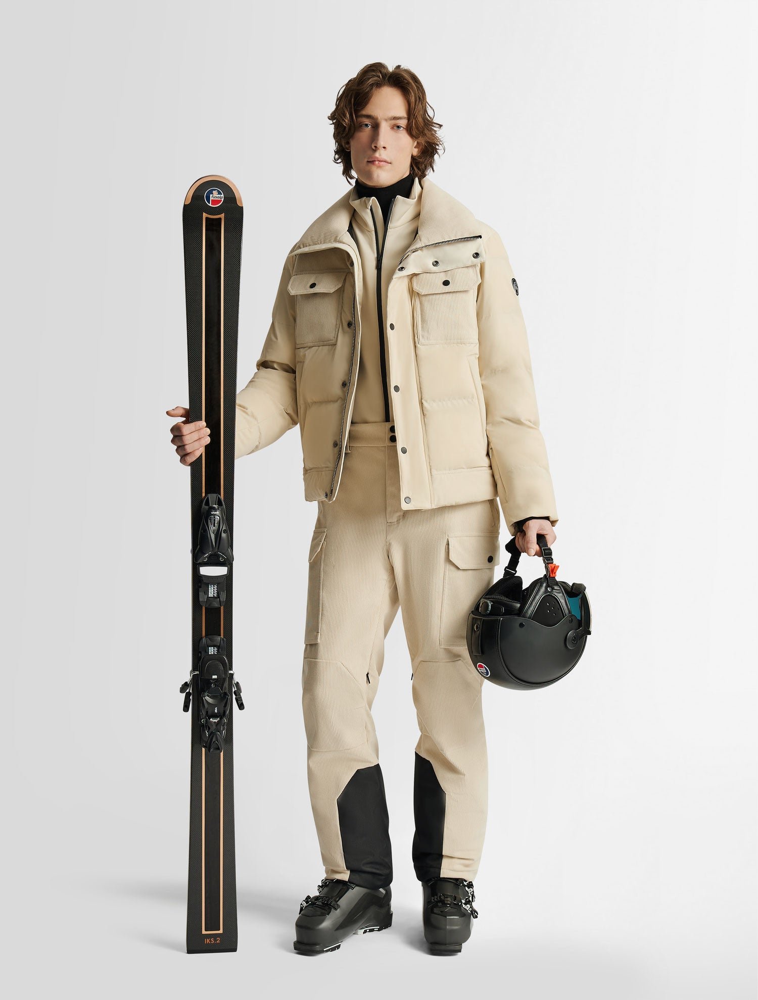 Veste de ski carlo velvet col taillleur coupe regular FUSALP Jaune