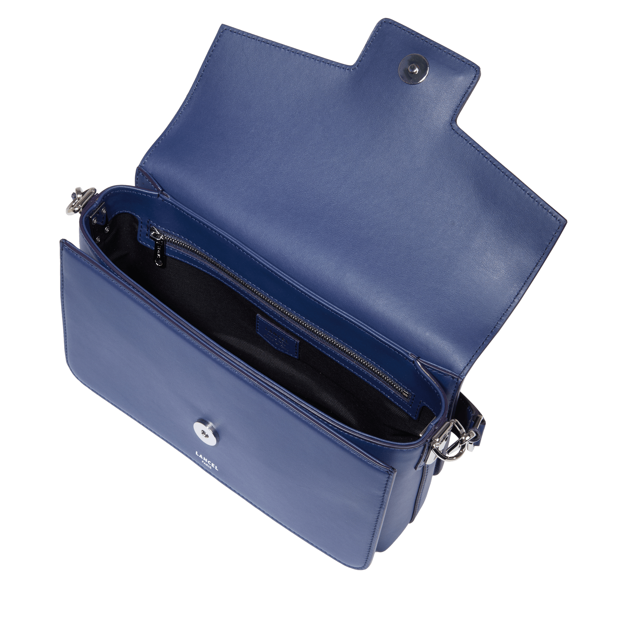 Sac rabat m angèle de lancel en cuir LANCEL Bleu