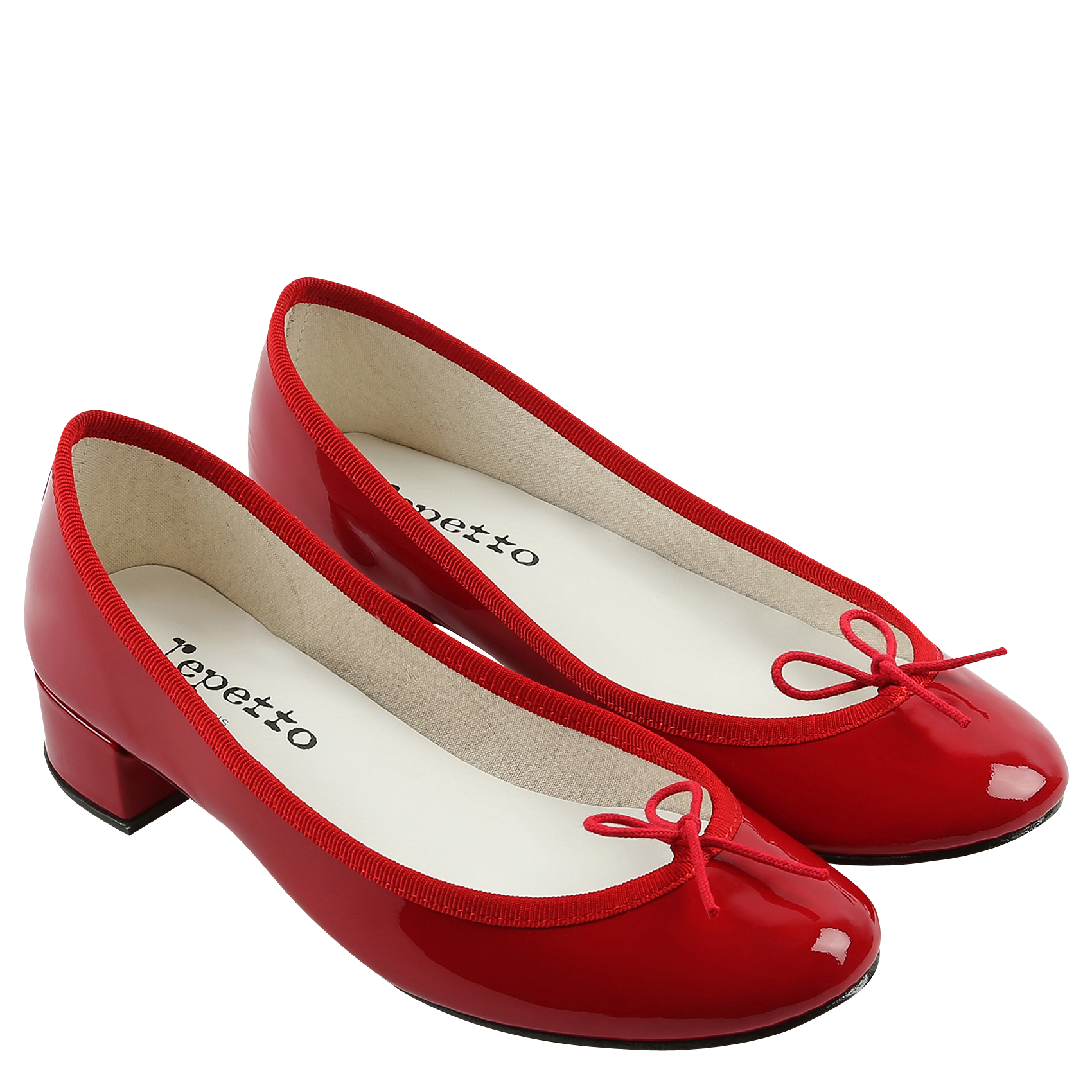 Ballerines en cuir vernis camille REPETTO Rouge