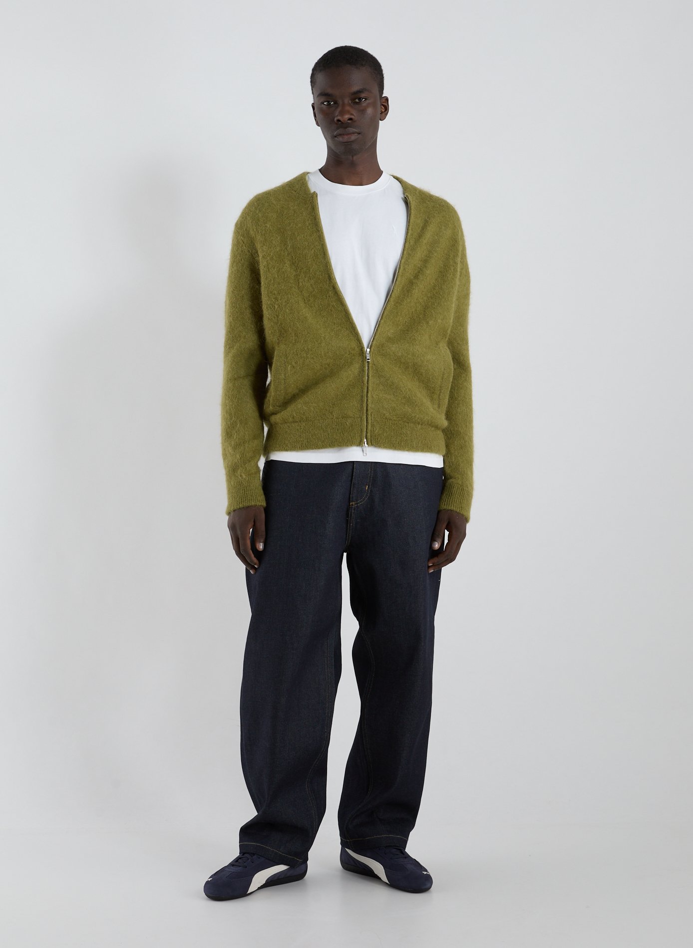 Mixed alpaca aviator jacket NN.07 Green