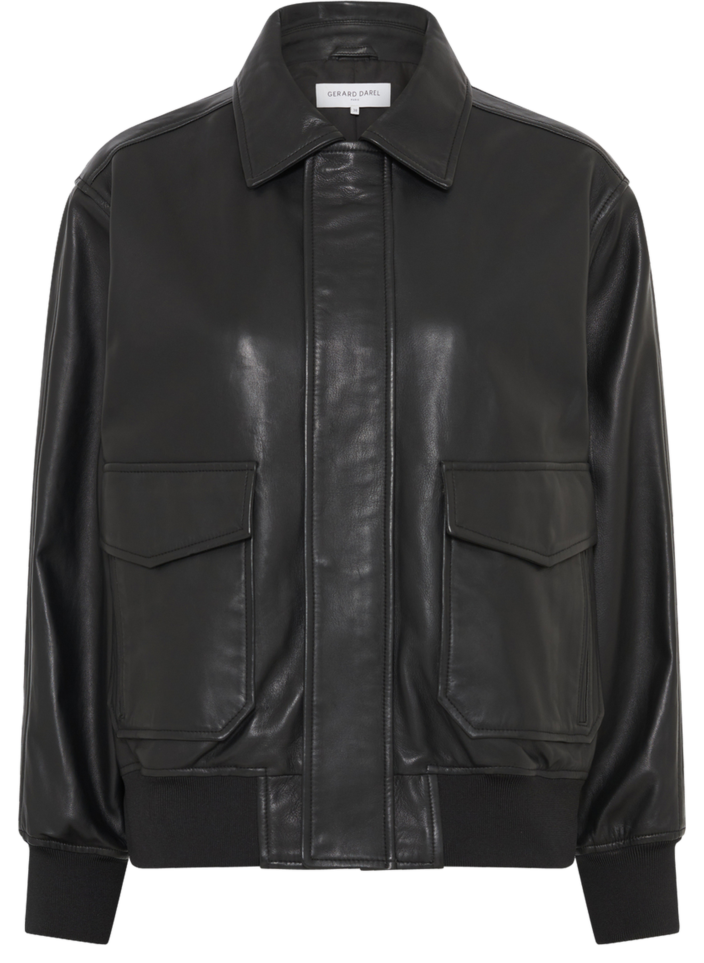Veste ample en cuir- nima GERARD DAREL Noir
