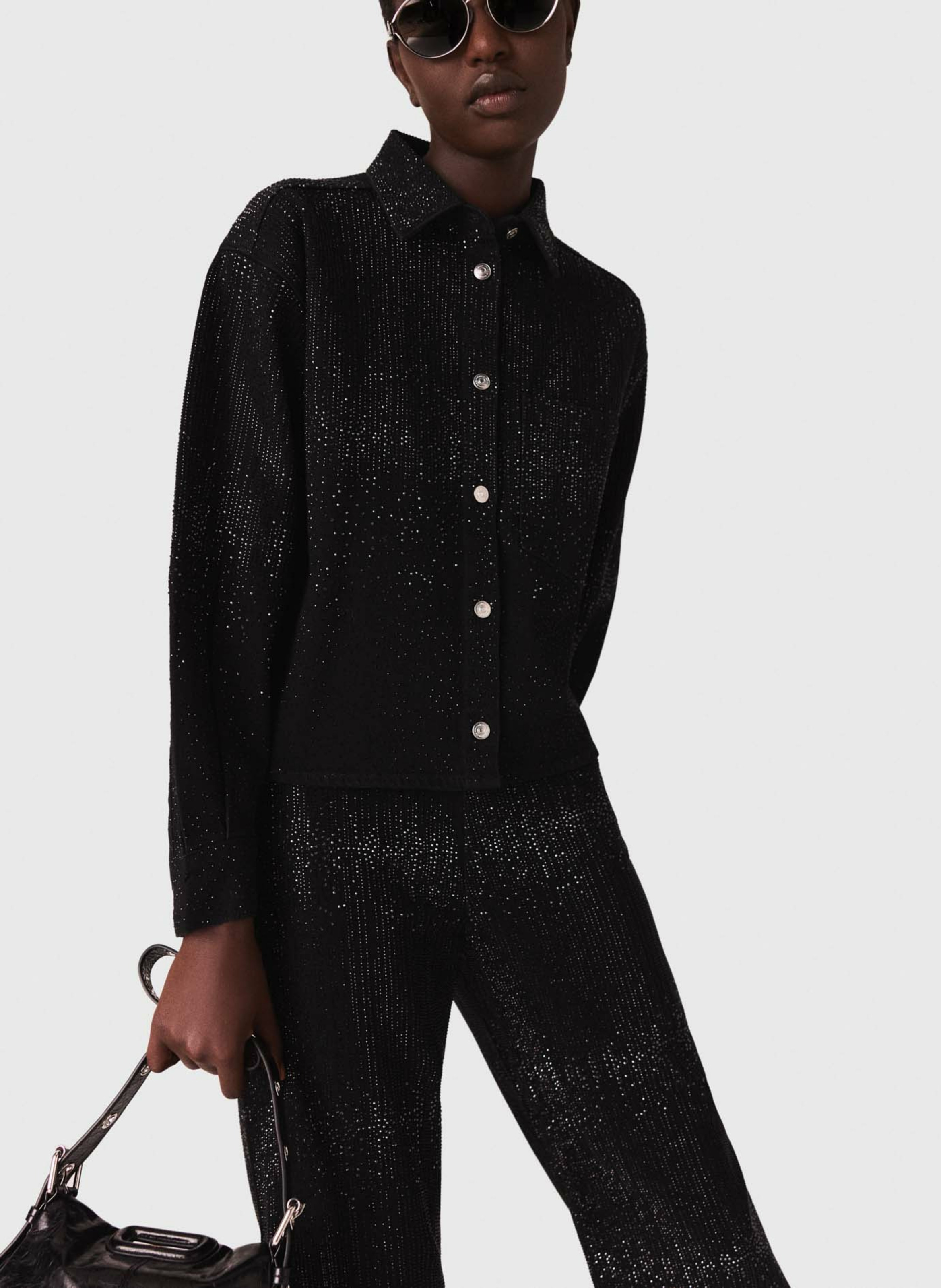 Chemise col classique MAJE Noir