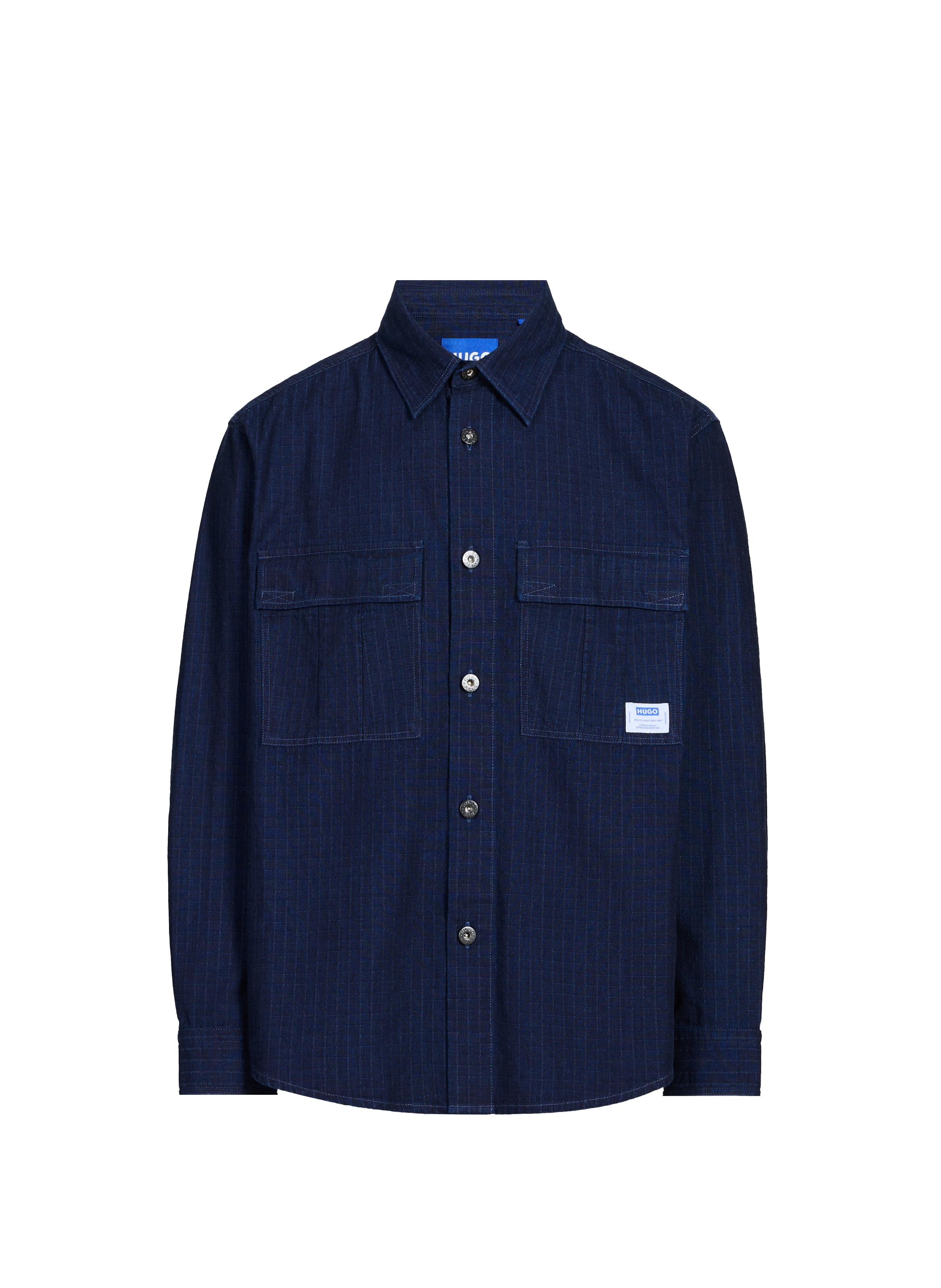 Bleached denim Shirt HUGO BLUE Blue