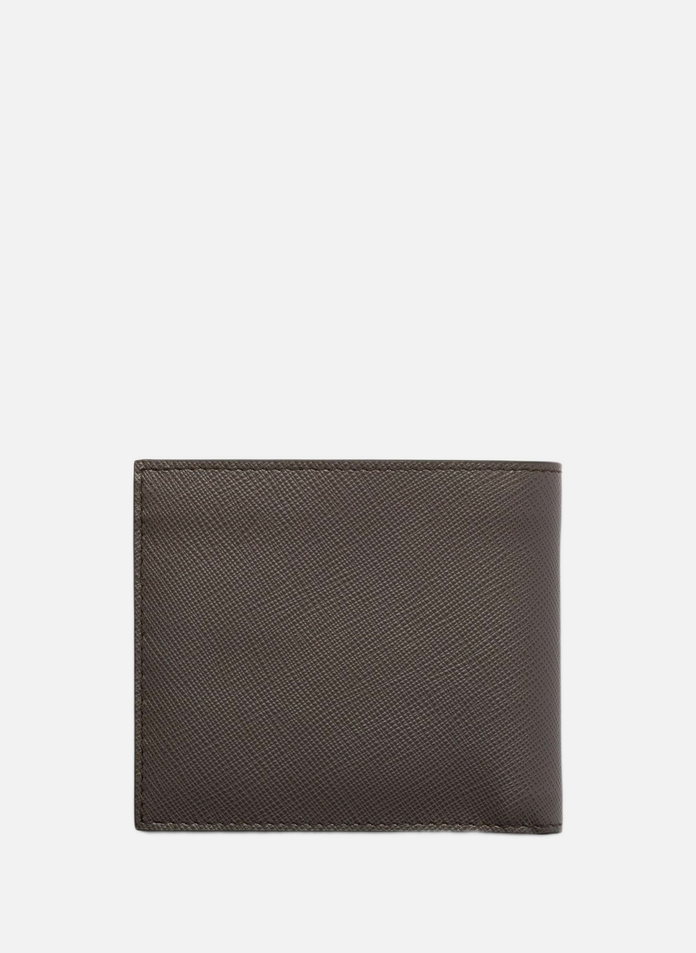 Portefeuille en cuir PRADA Gris