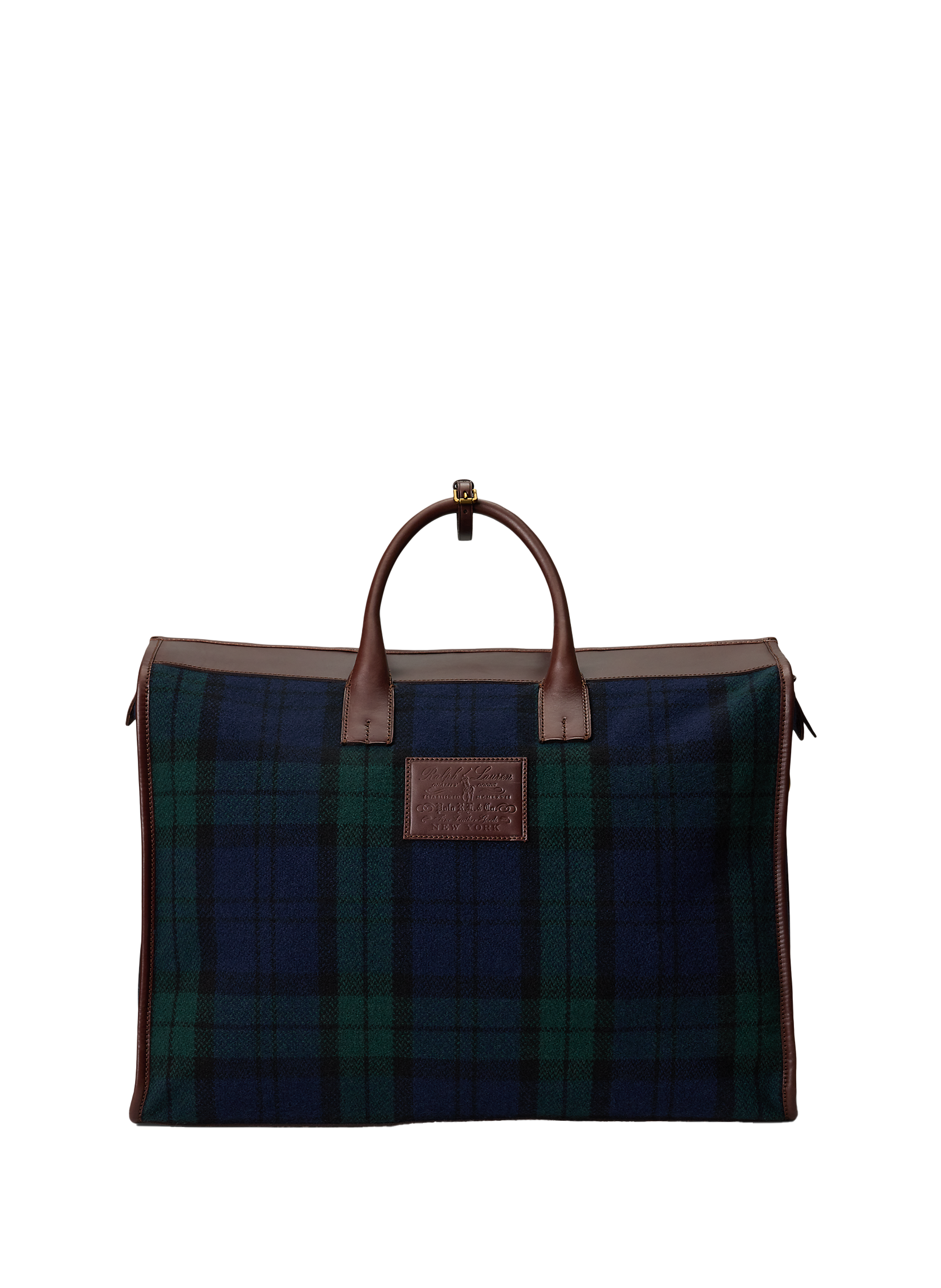 Sac week-end en tweed écossais POLO RALPH LAUREN Bleu