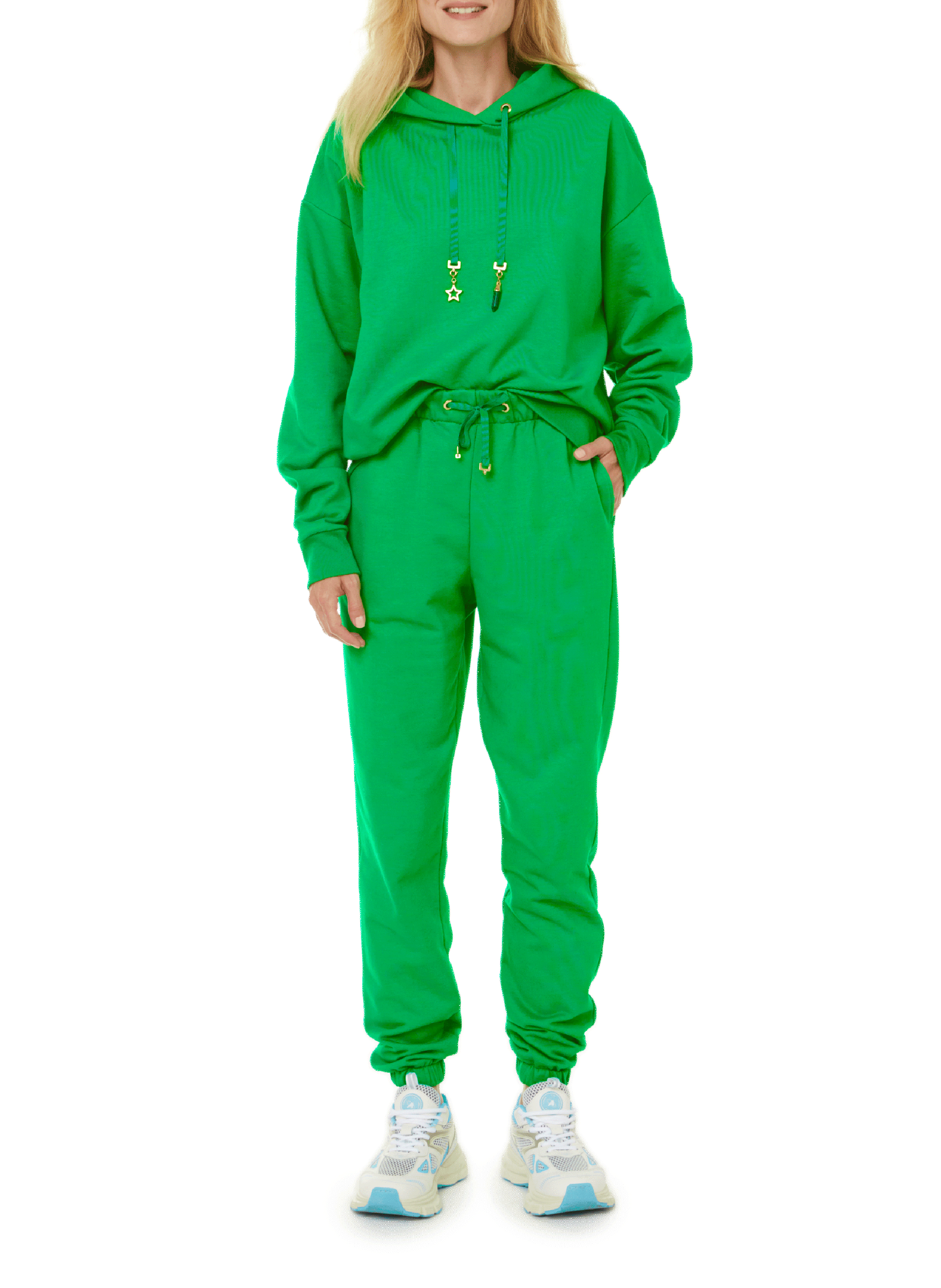 Hoodie en coton THE SOCIAL SUNDAY Vert