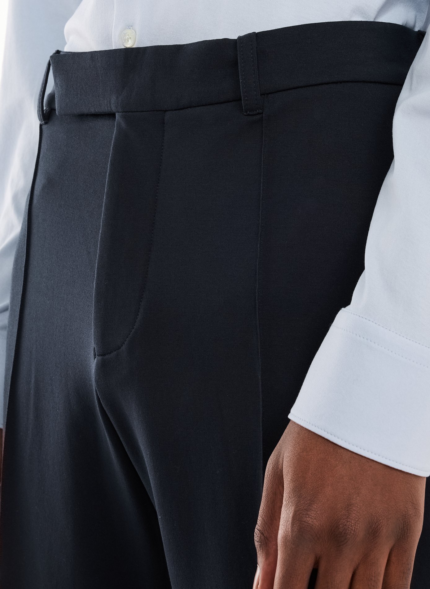 Cotton blend straight trousers STEFAN BRANDT Blue