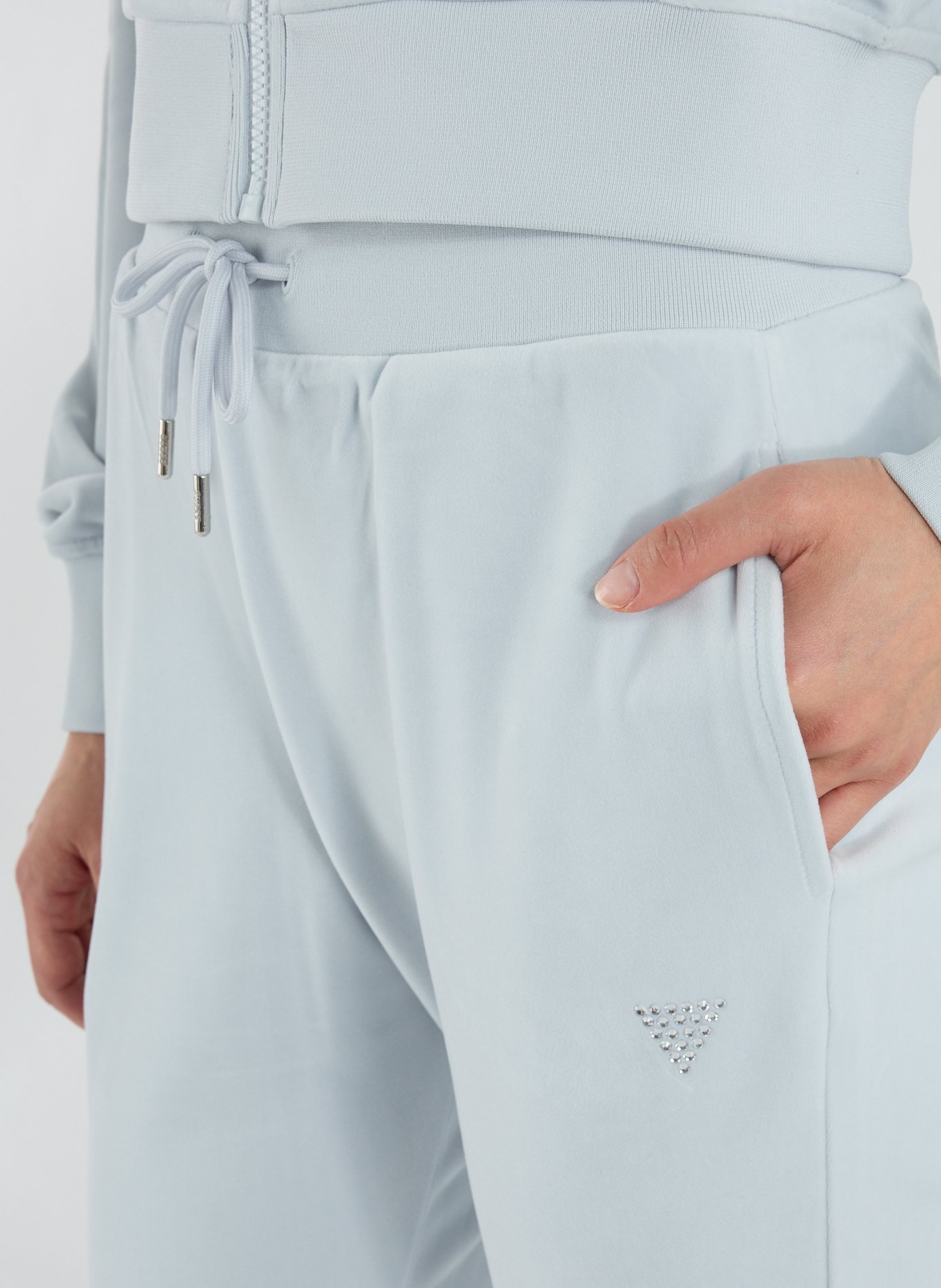 Velour track pants GUESS Beige