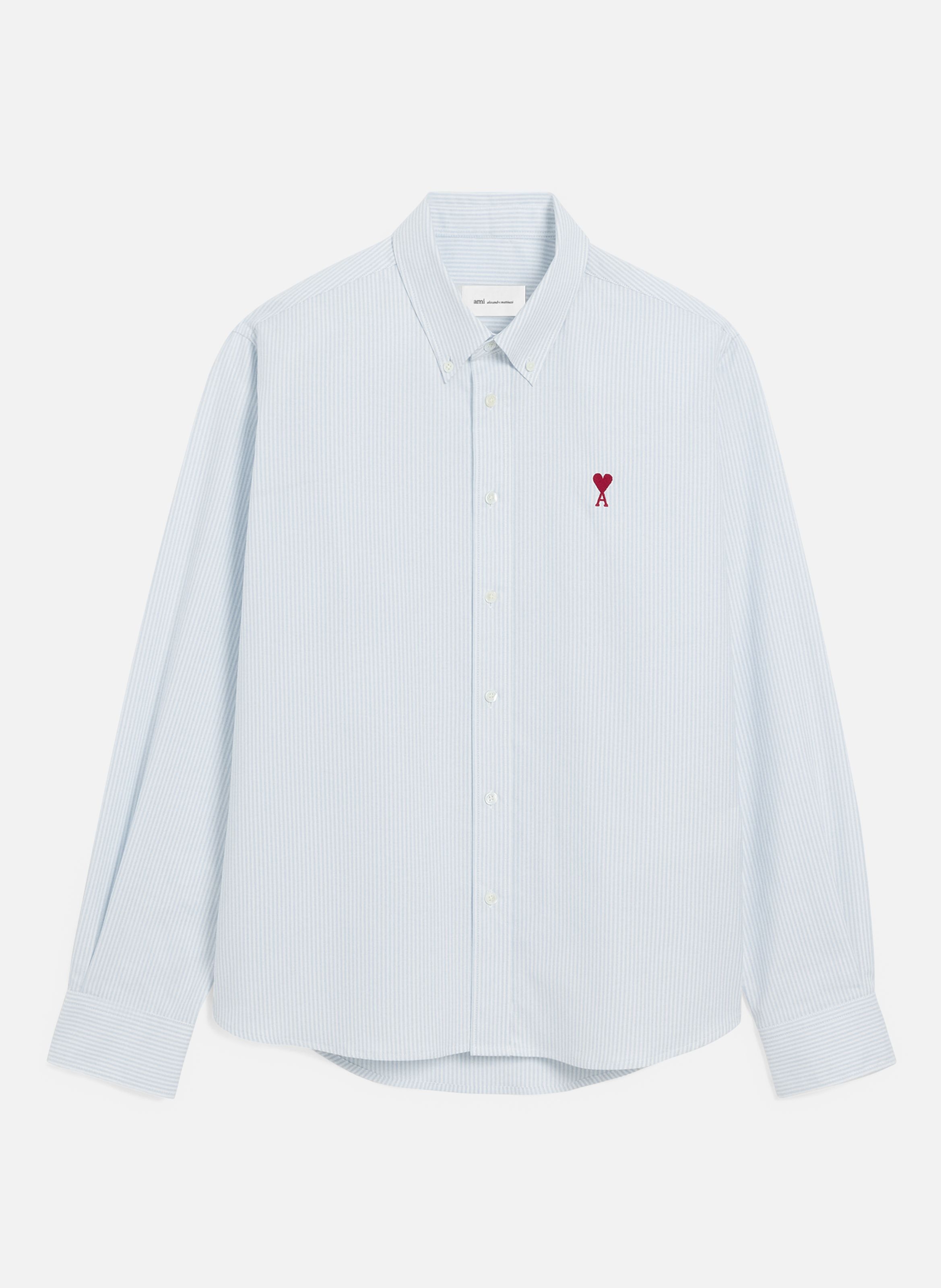 Chemise Col Boutonné Ami de Coeur unisexe AMI PARIS Bleu