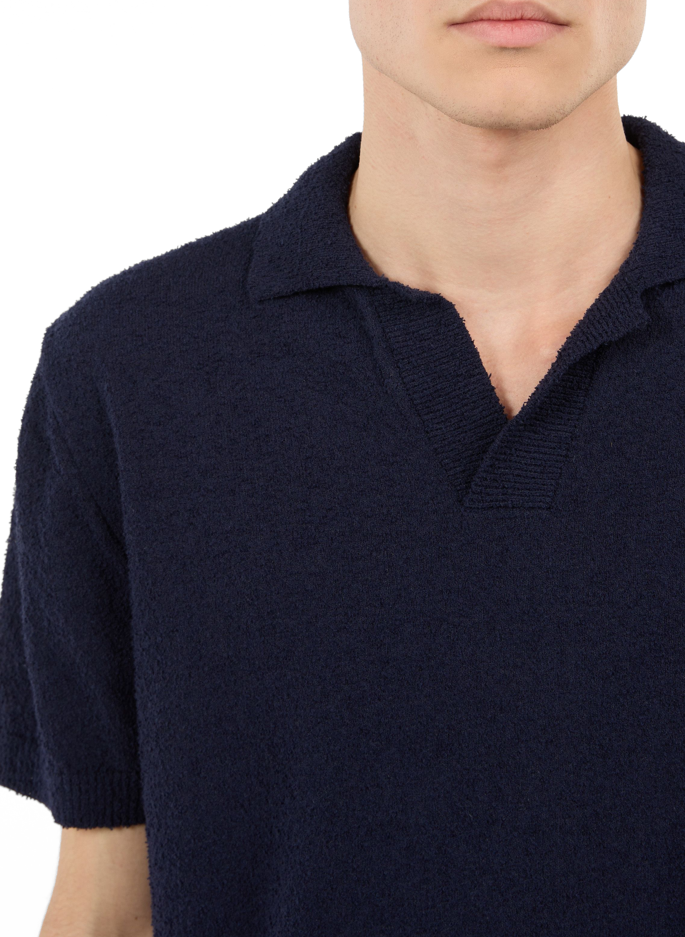 Short-sleeved blended cotton Hula polo SAISON 1865 Blue