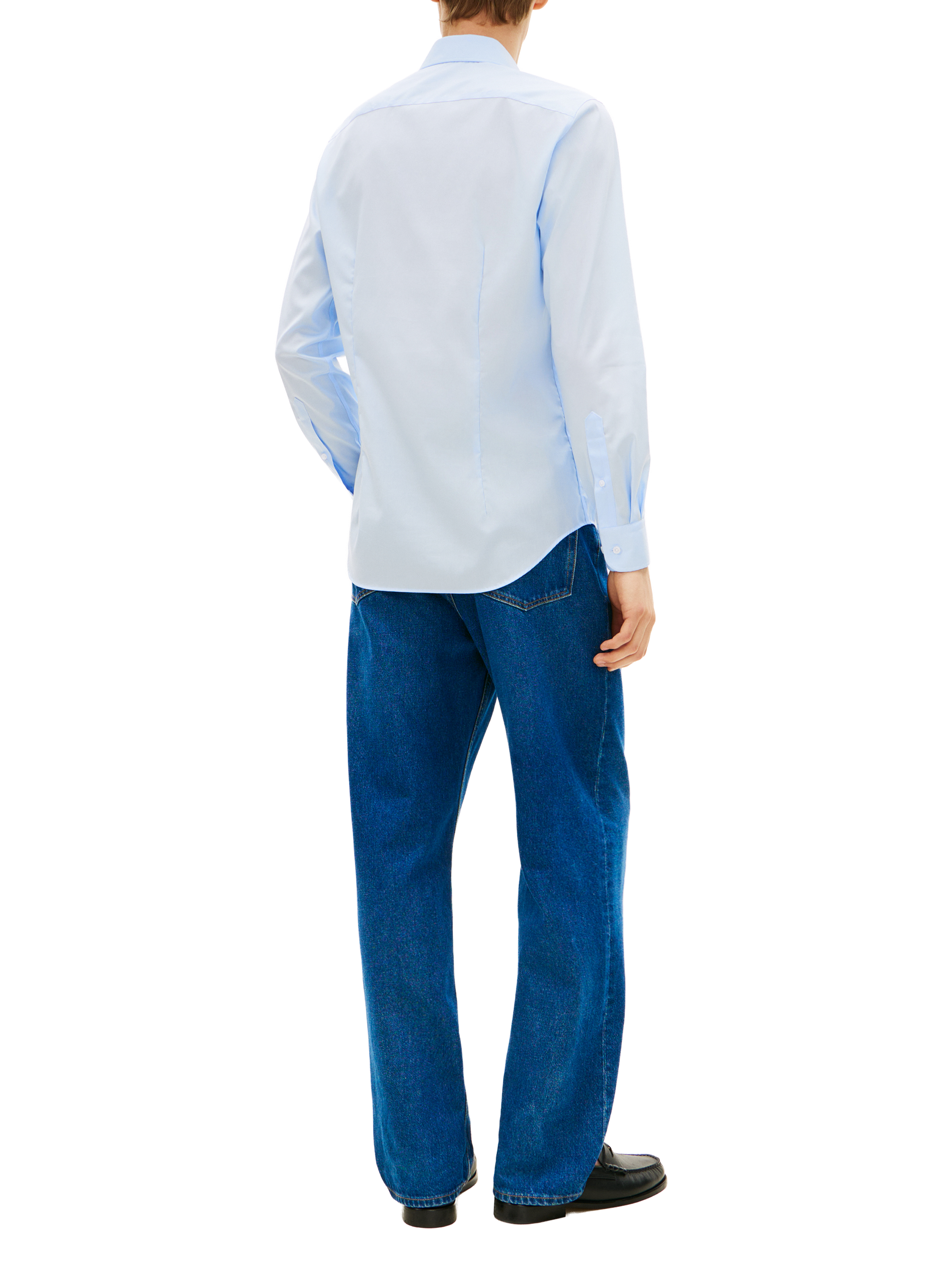 Straight organic cotton shirt TOMMY HILFIGER Blue