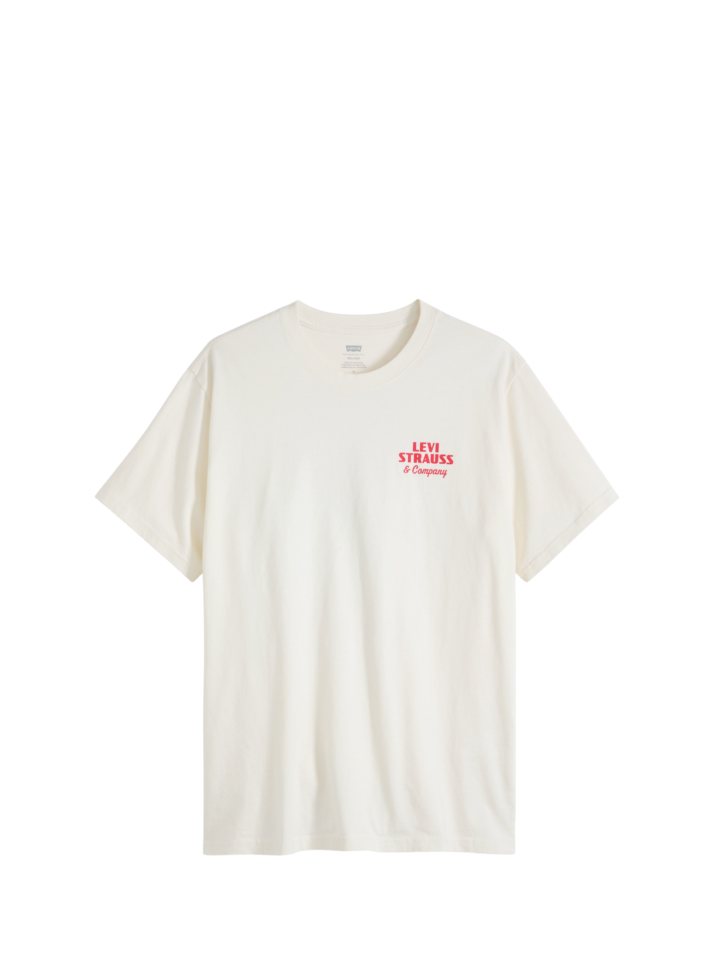 Biker-style cotton t-shirt LEVI'S Beige