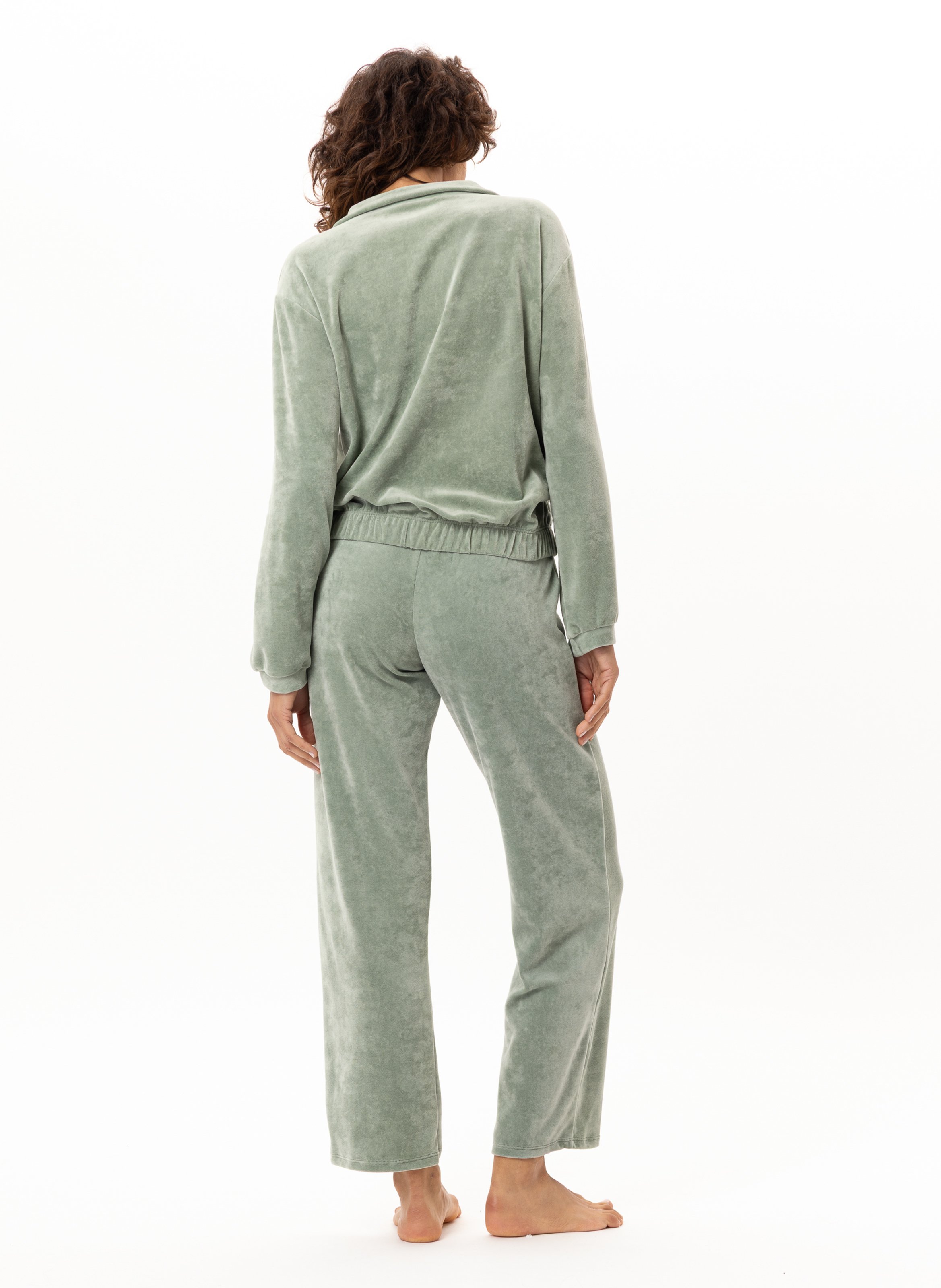 Ensemble homewear zippé en velours relax 226 LE CHAT Vert
