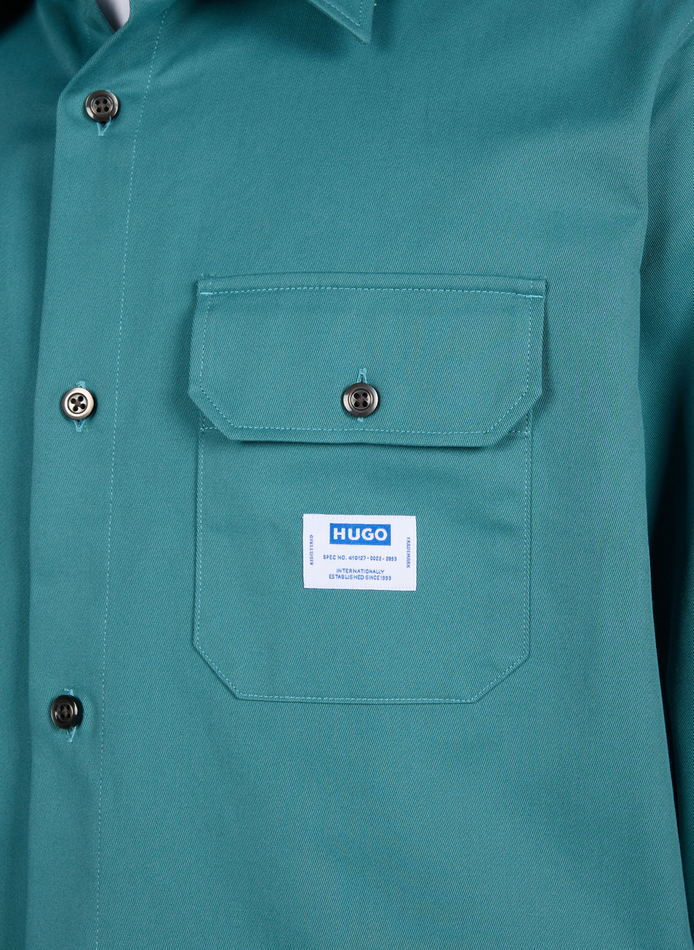 Chemise ample col classique en coton HUGO BLUE Bleu