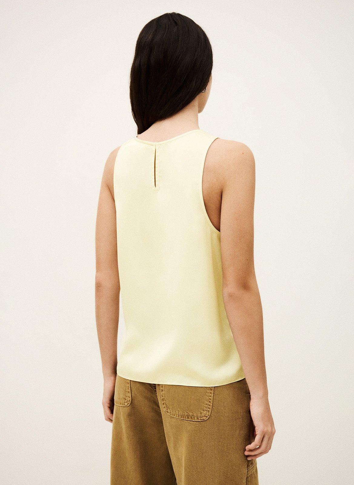 Top col rond sans manches uni cedi BA&SH Beige