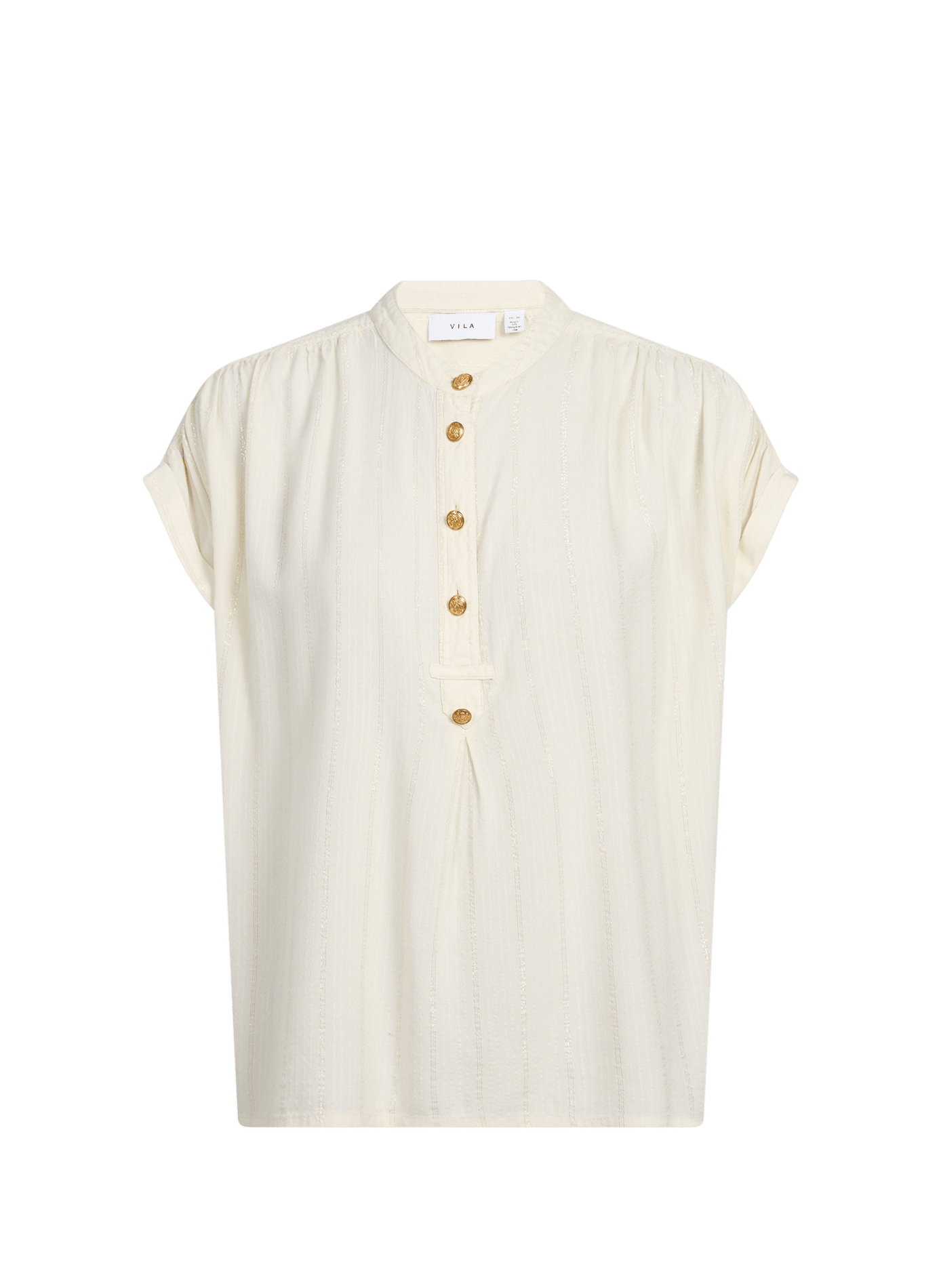 Top à rayures Vimessili en coton mélangé VILA Beige