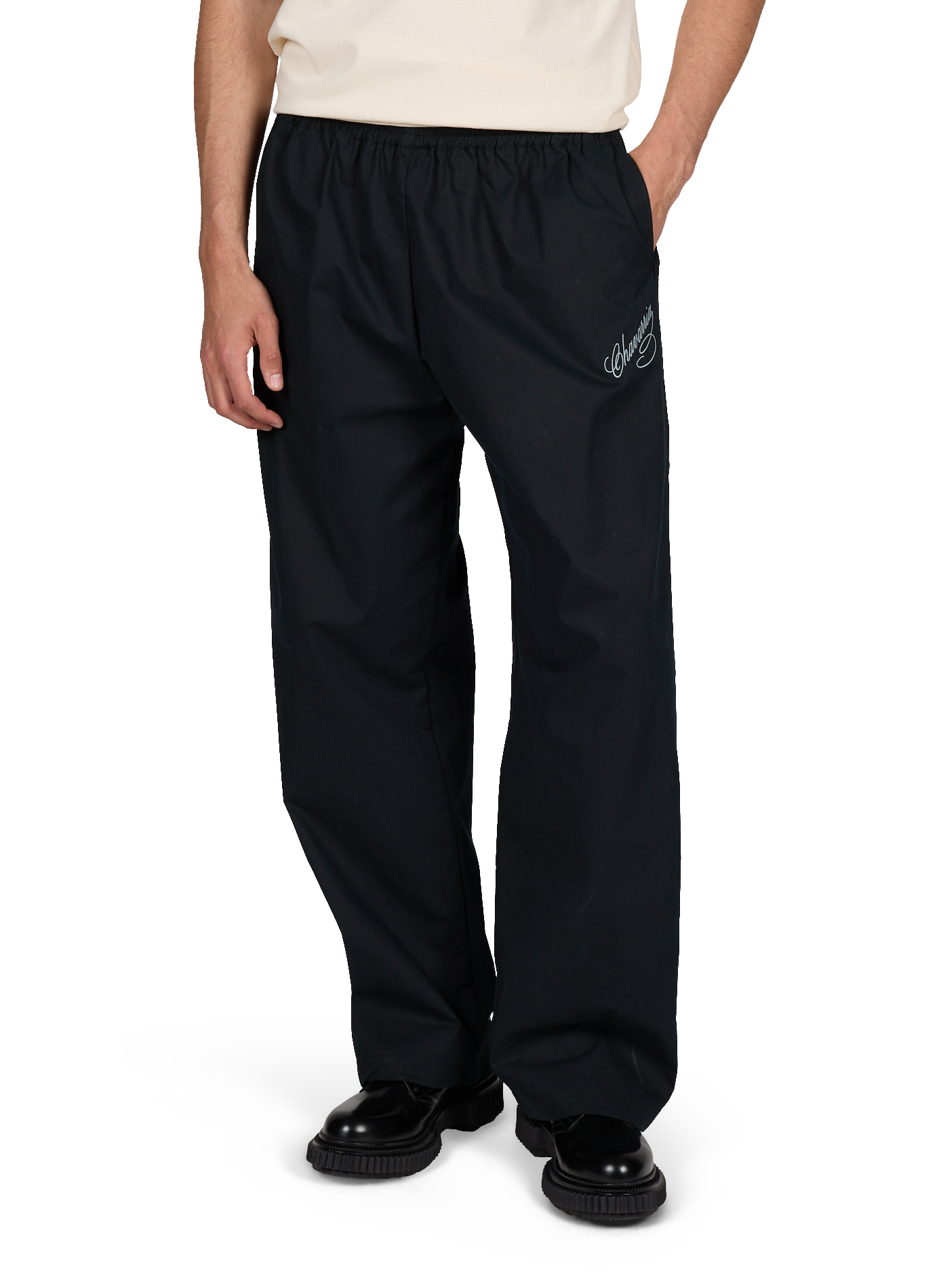 Pantalon Ruff Rider en coton WILLY CHAVARRIA Noir