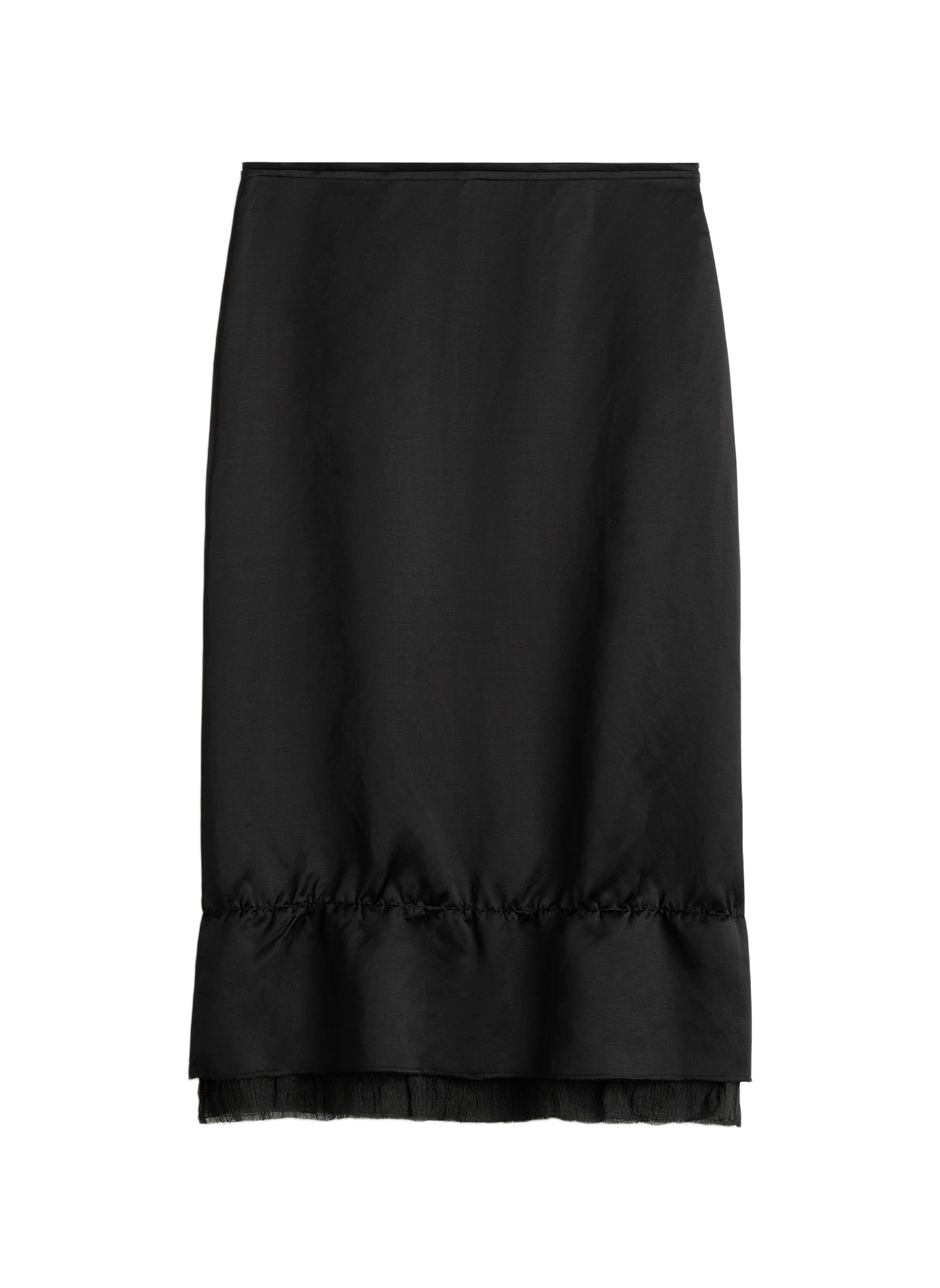 Gonna midi satinata TOTEME Nero