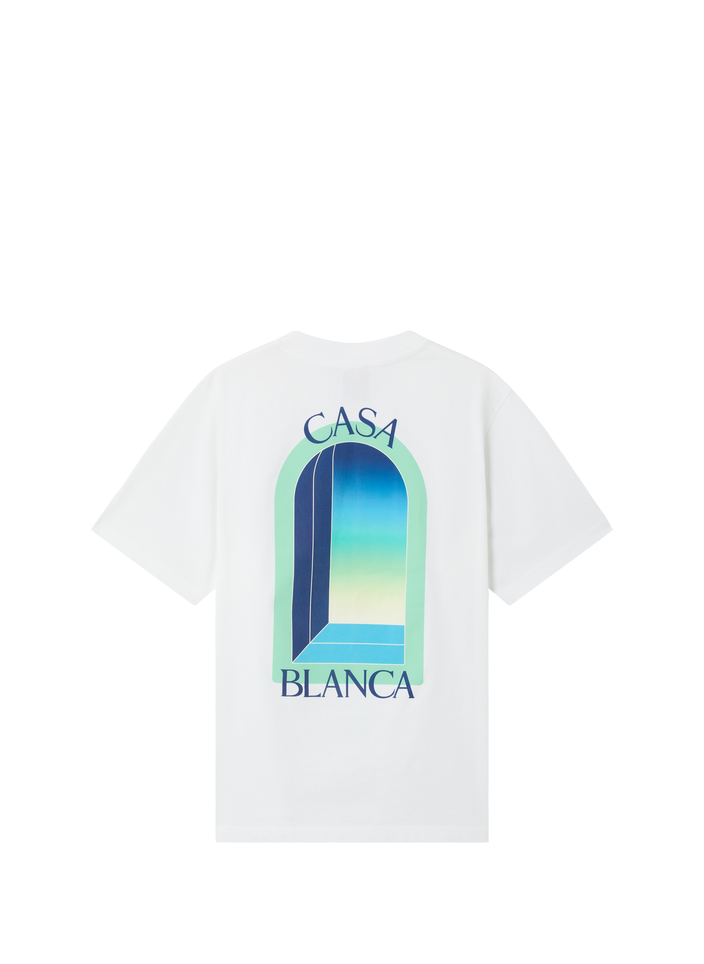 Gerade geschnittenes T-Shirt Hermons Mirage aus Baumwolle CASABLANCA PARIS Weiss
