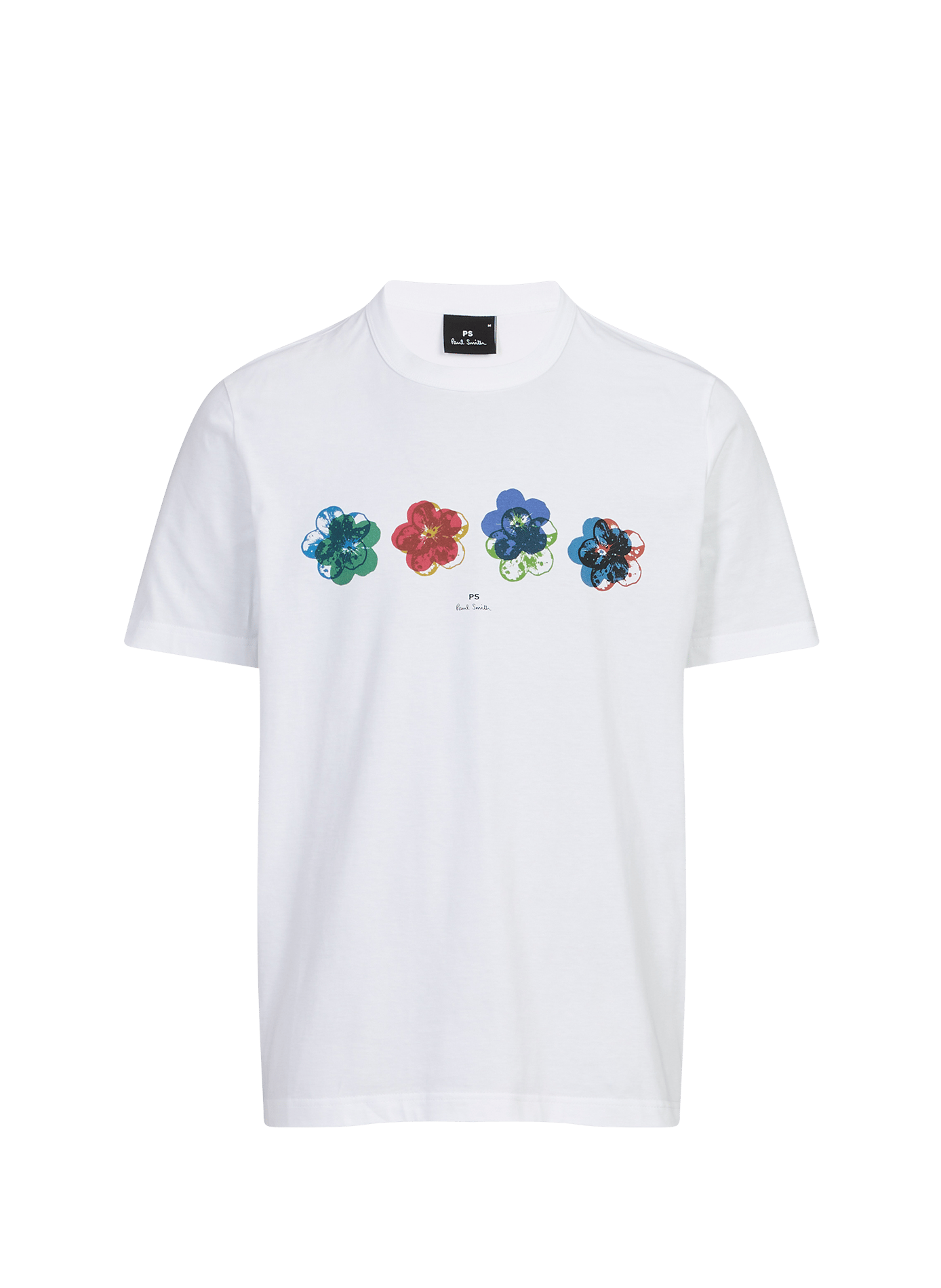 Recht T-shirt met katoenen print PAUL SMITH Wit