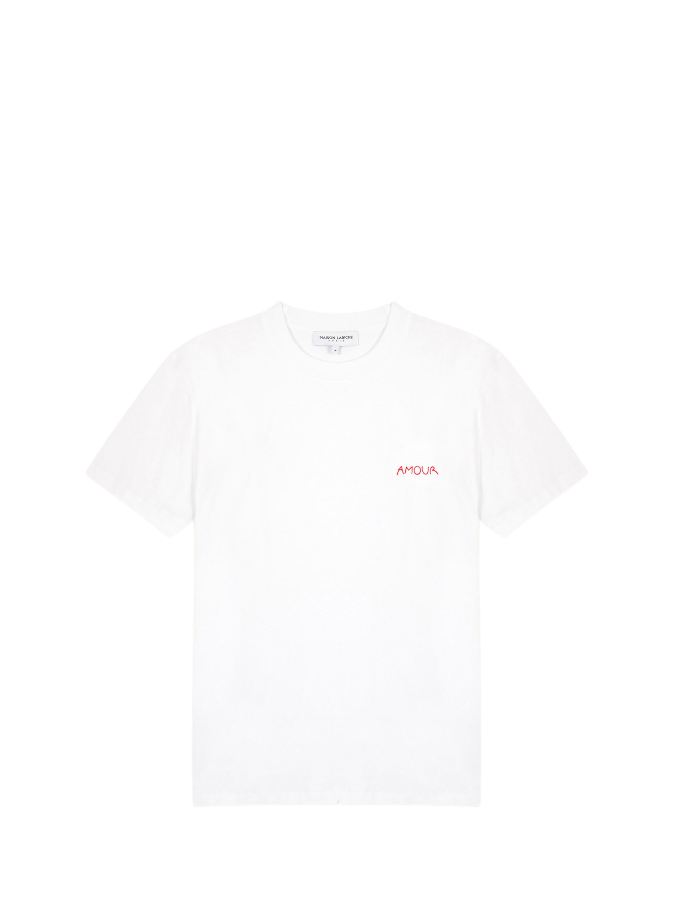 T-shirt Popincourt Amour en coton MAISON LABICHE Blanc
