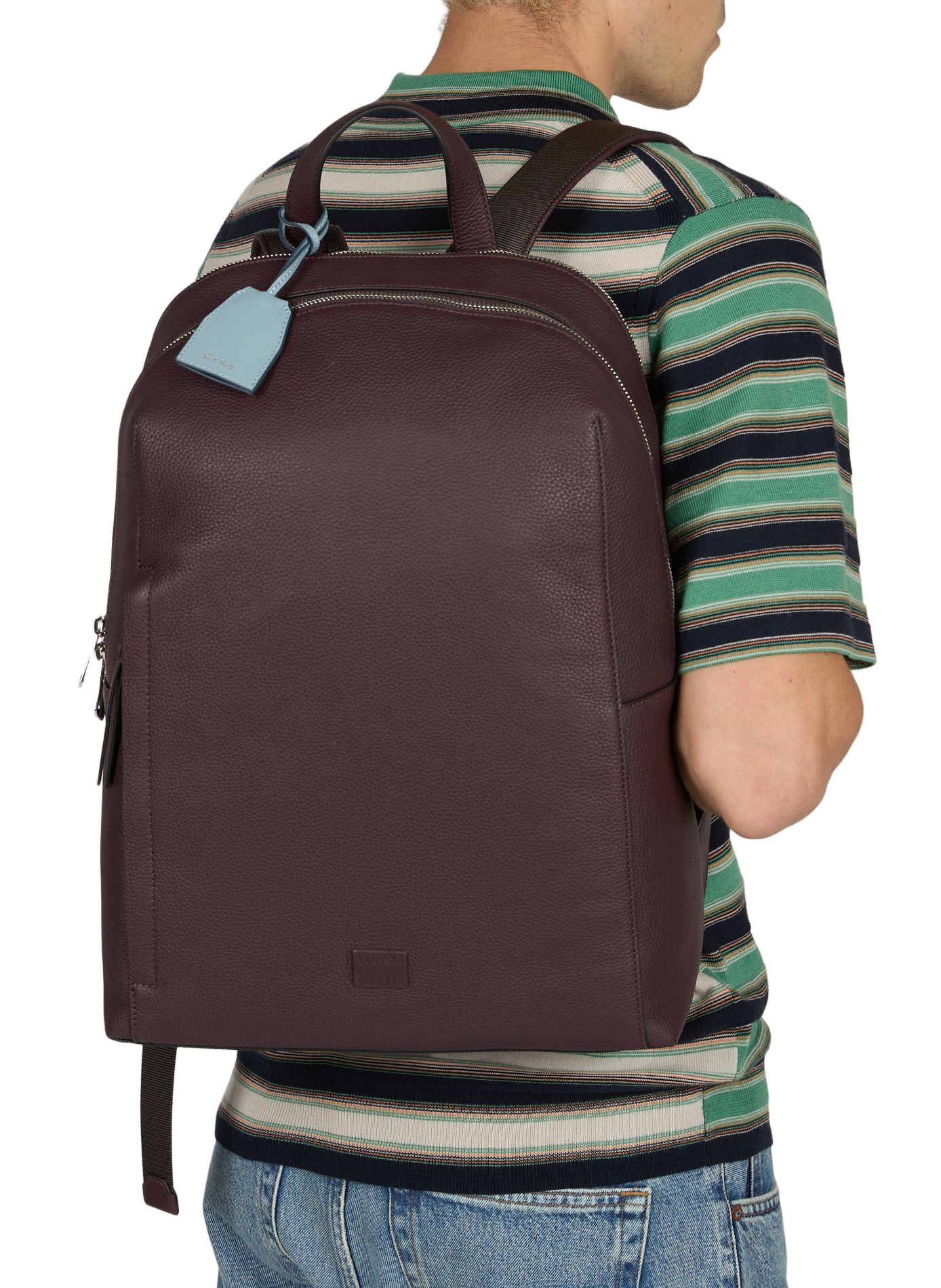 Sac à dos en cuir grainé  | Rouge PAUL SMITH Homme