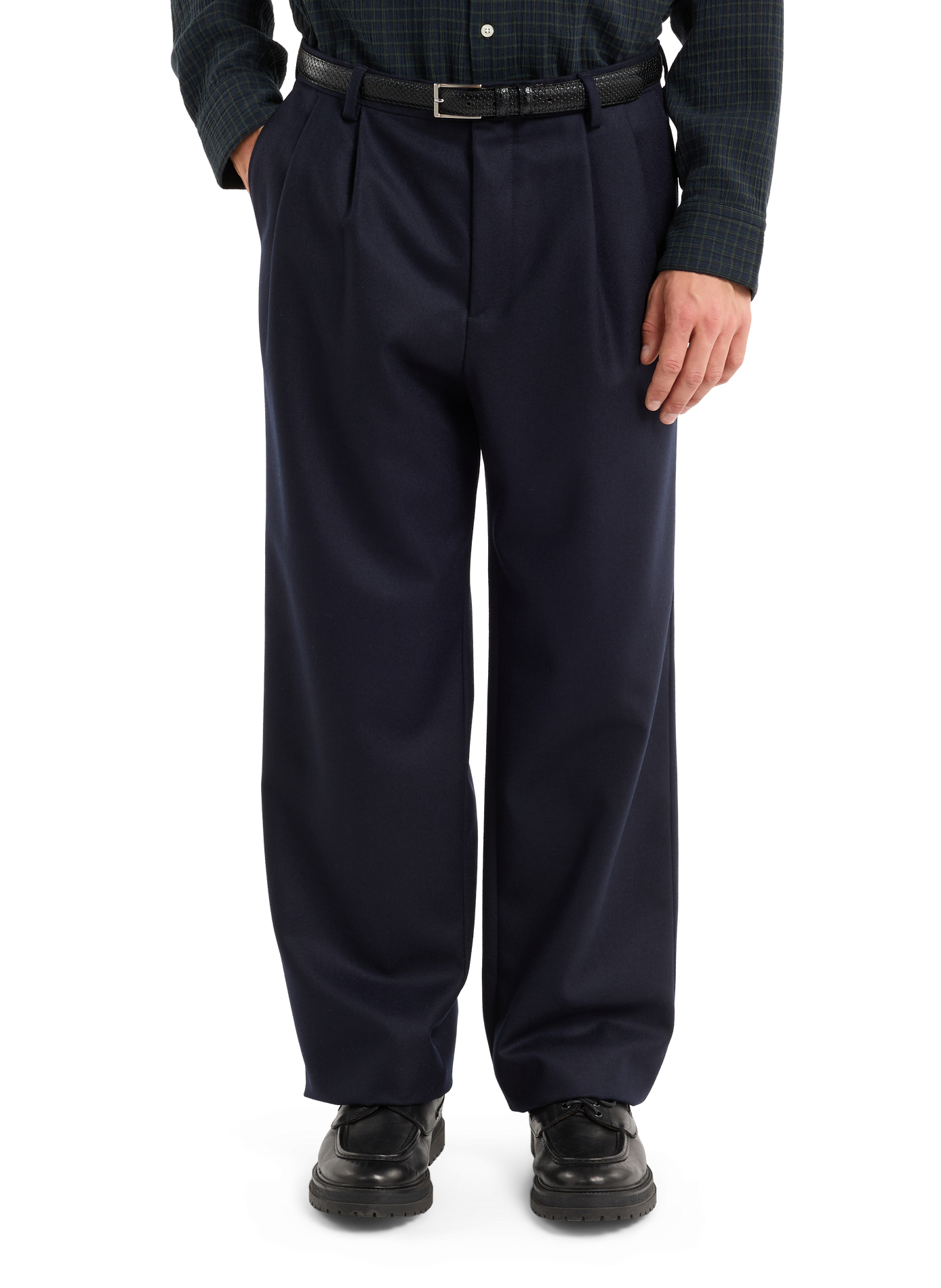 Pantalon large Goose en laine SAISON 1865 Bleu