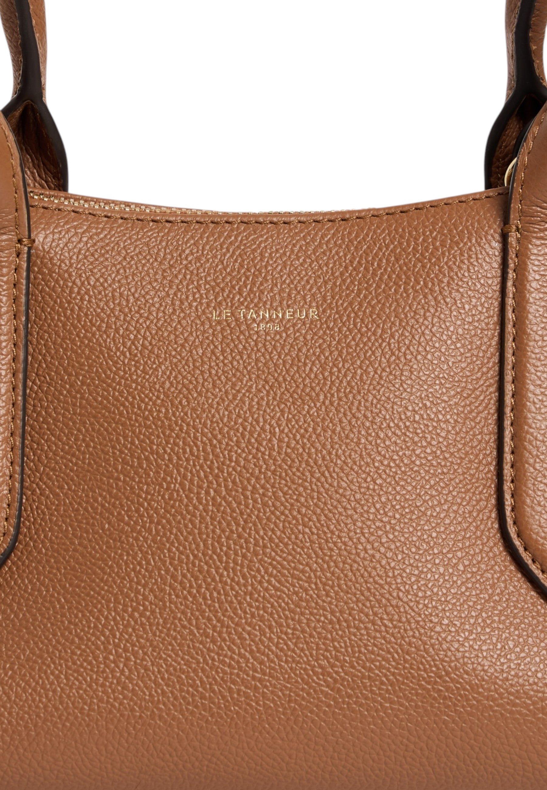 Sac bowling apolline en cuir grainé LE TANNEUR Marron