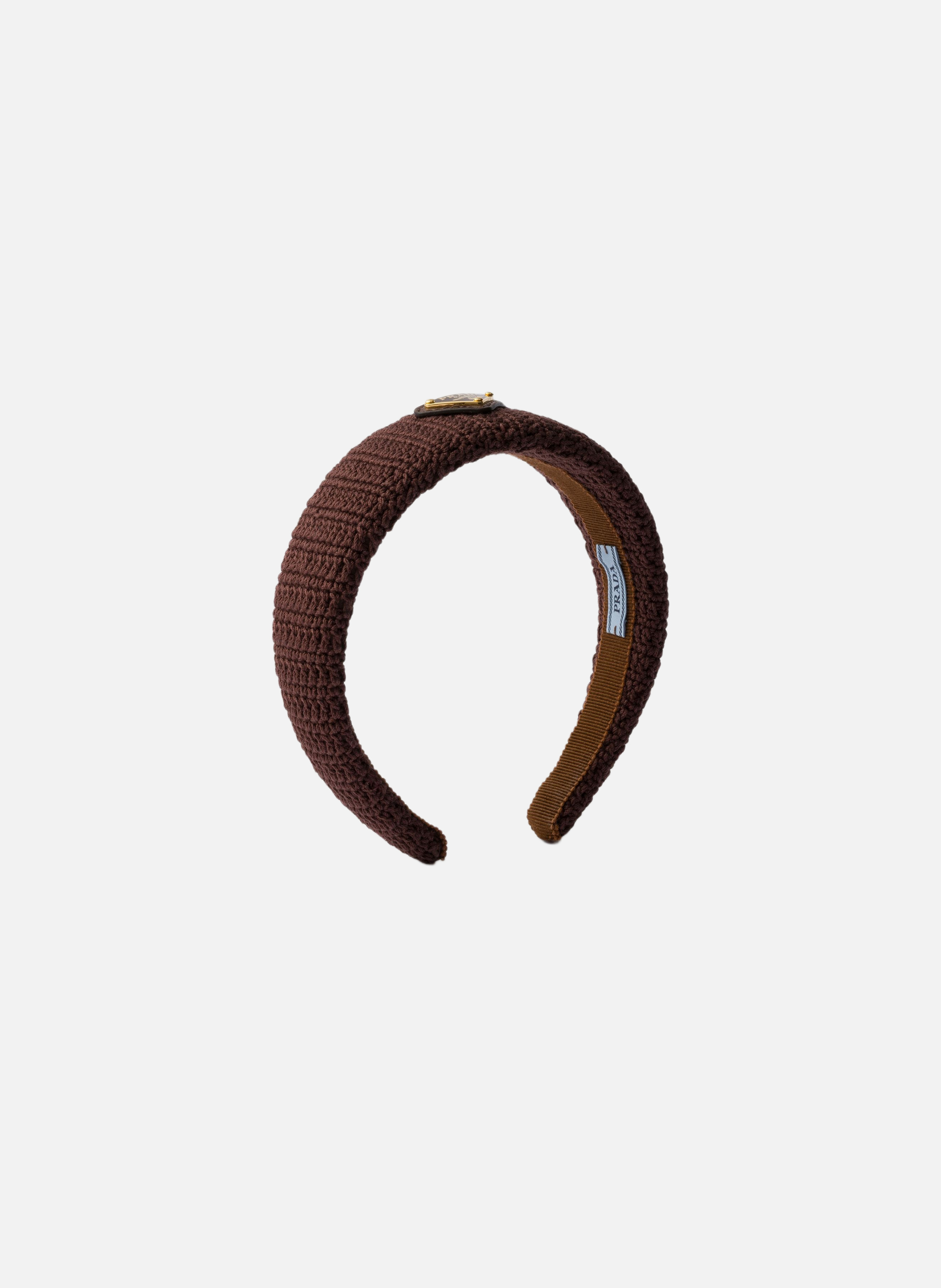 Bandeau en crochet PRADA Marron