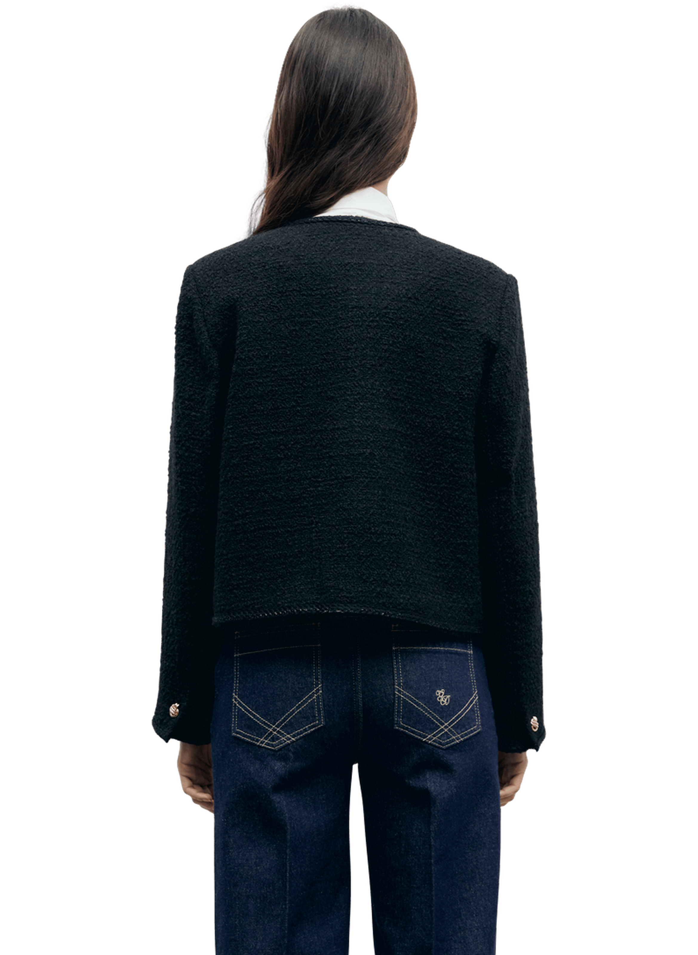 Veste en tweed et galons en lurex - judye GERARD DAREL Noir