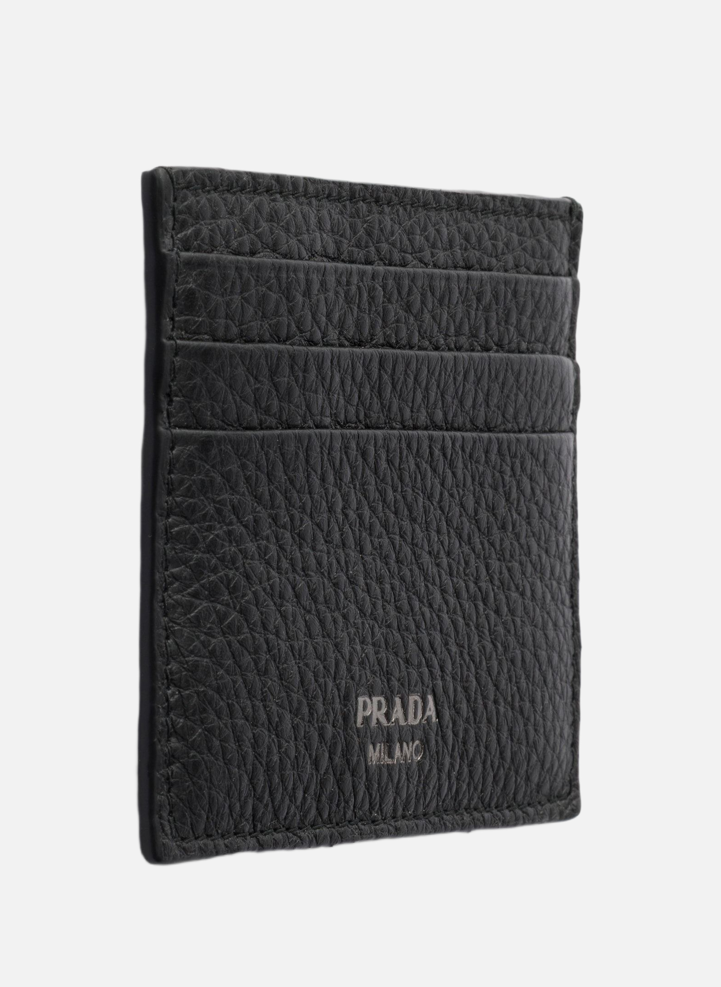 Porte-cartes en cuir PRADA Noir