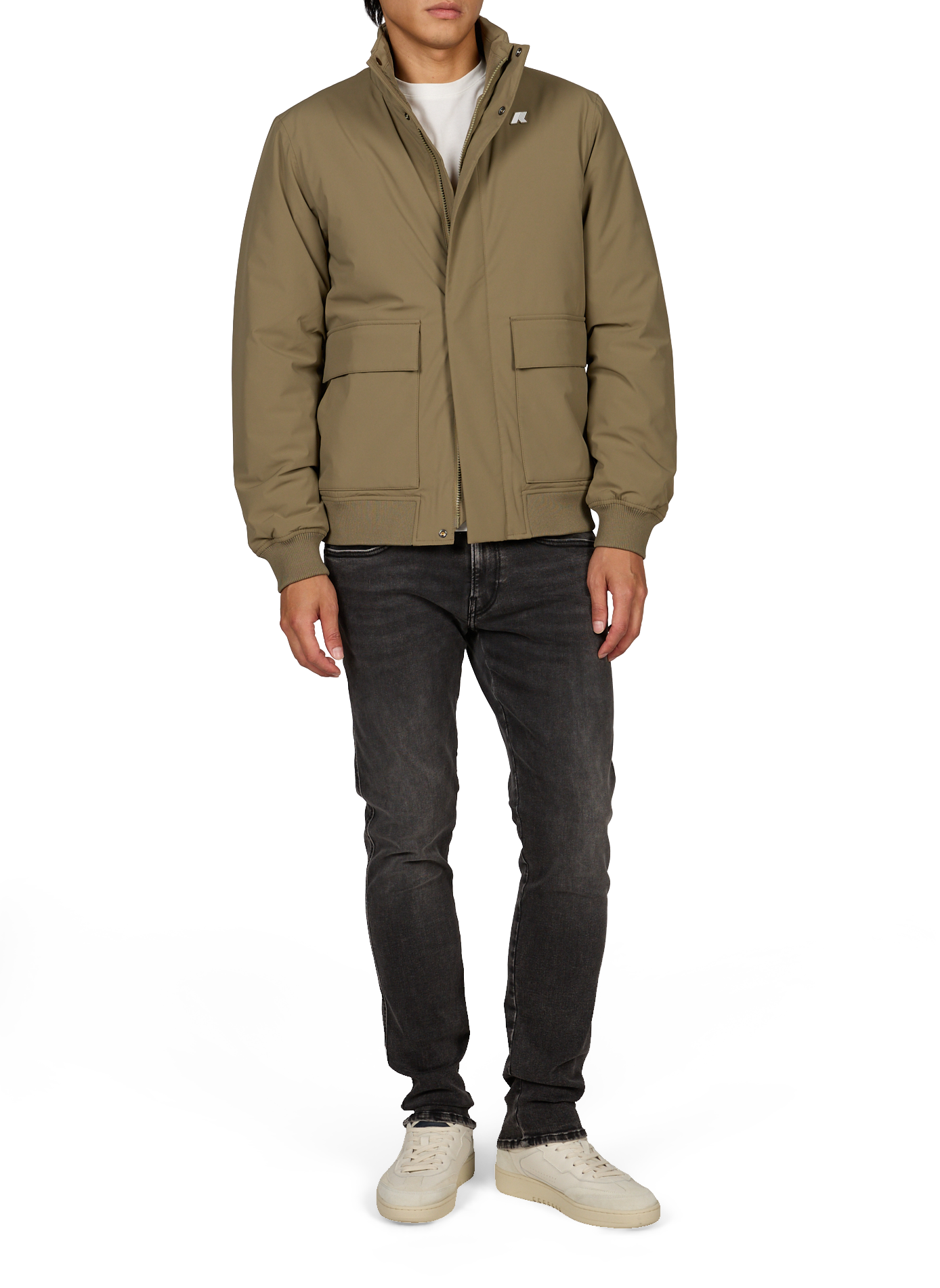 Blouson col montant K-WAY Kaki