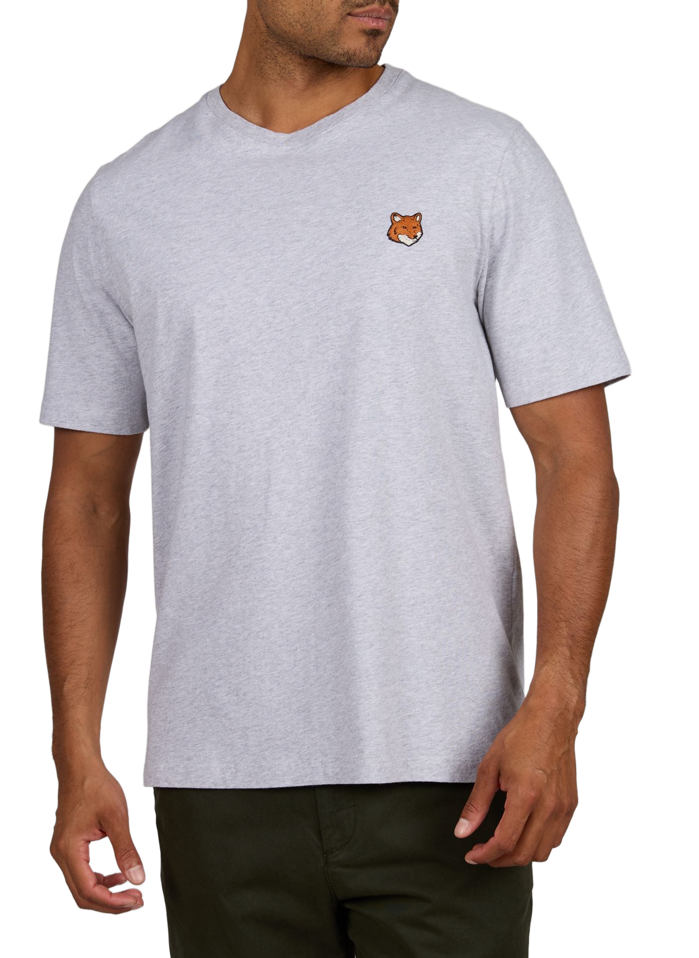 T-shirt FOX en coton bio MAISON KITSUNÉ Gris